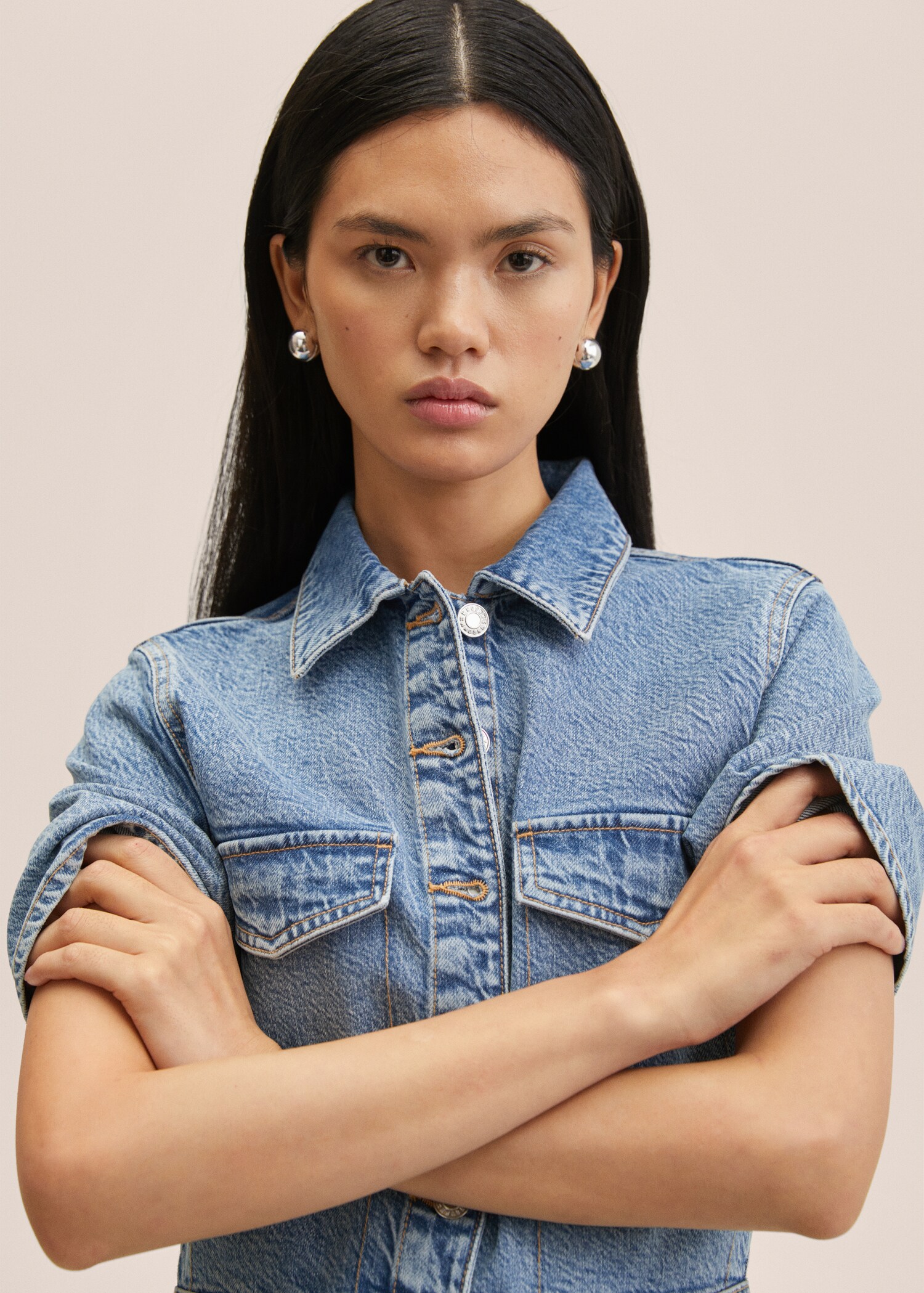 Metallic ball earrings - General plane