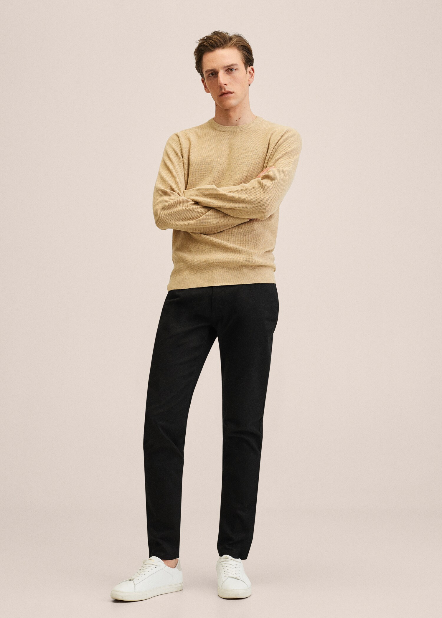 Keprové kalhoty džínového stylu slim fit - Celkový náhled