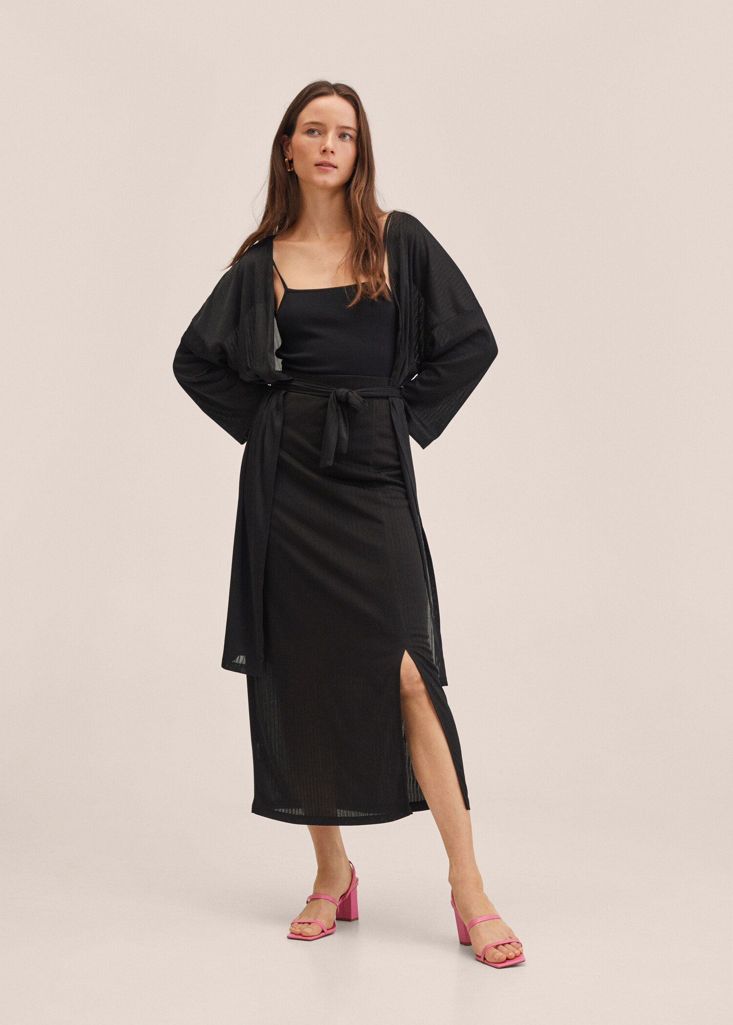 Slit knitted skirt - General plane