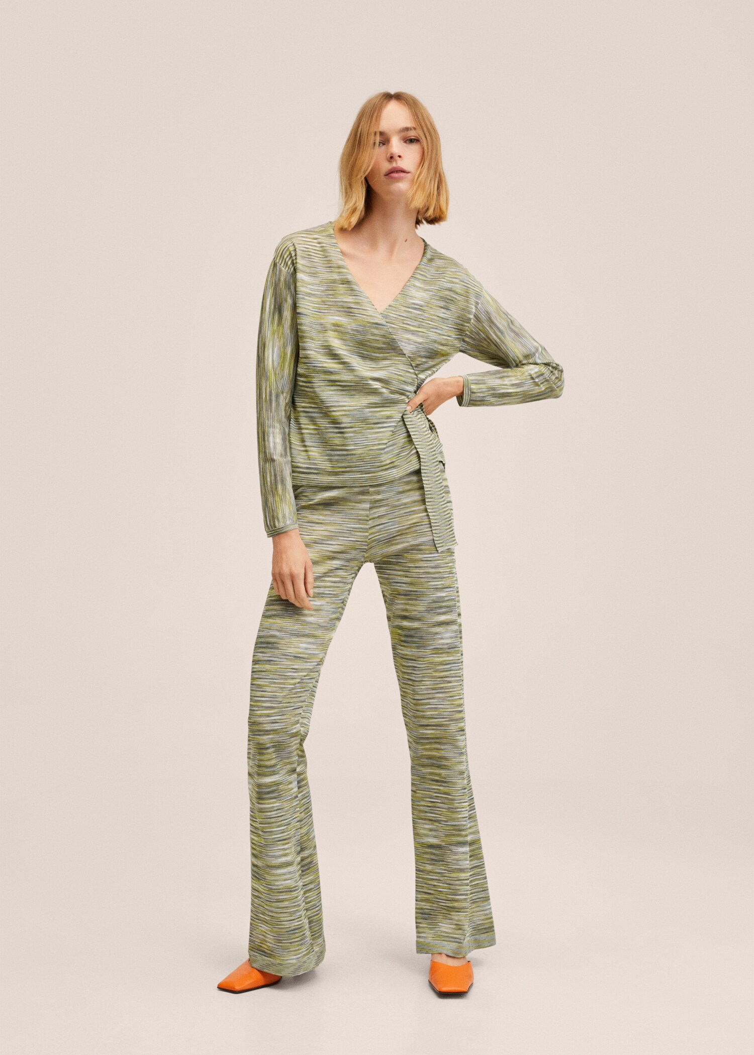 Pantalón wideleg estampado - Plano general