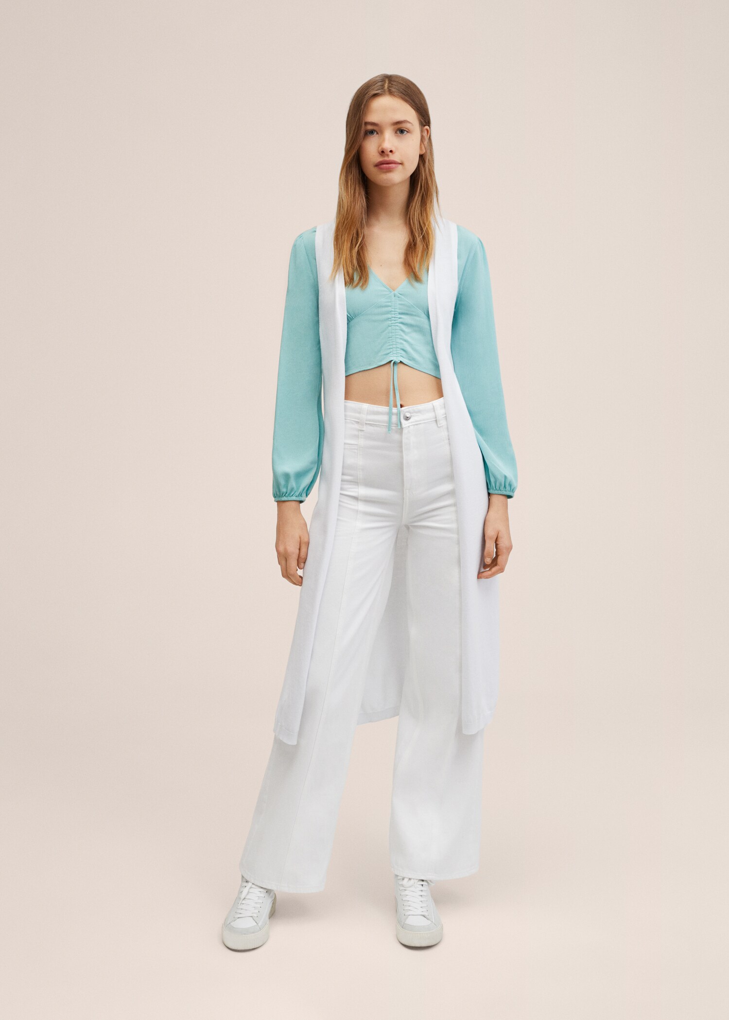 Knitted cotton gilet - General plane