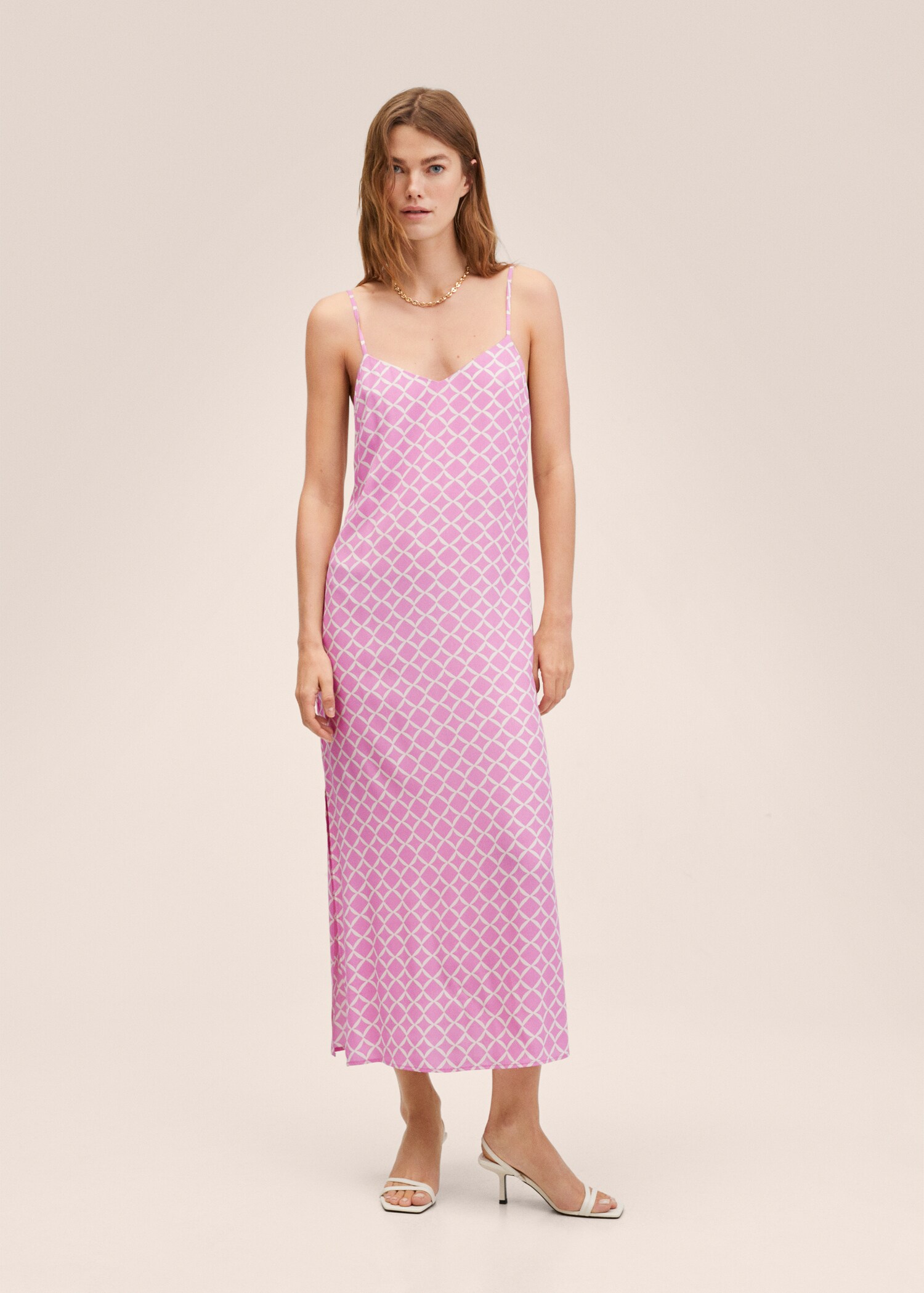 Flowy printed dress - General plane