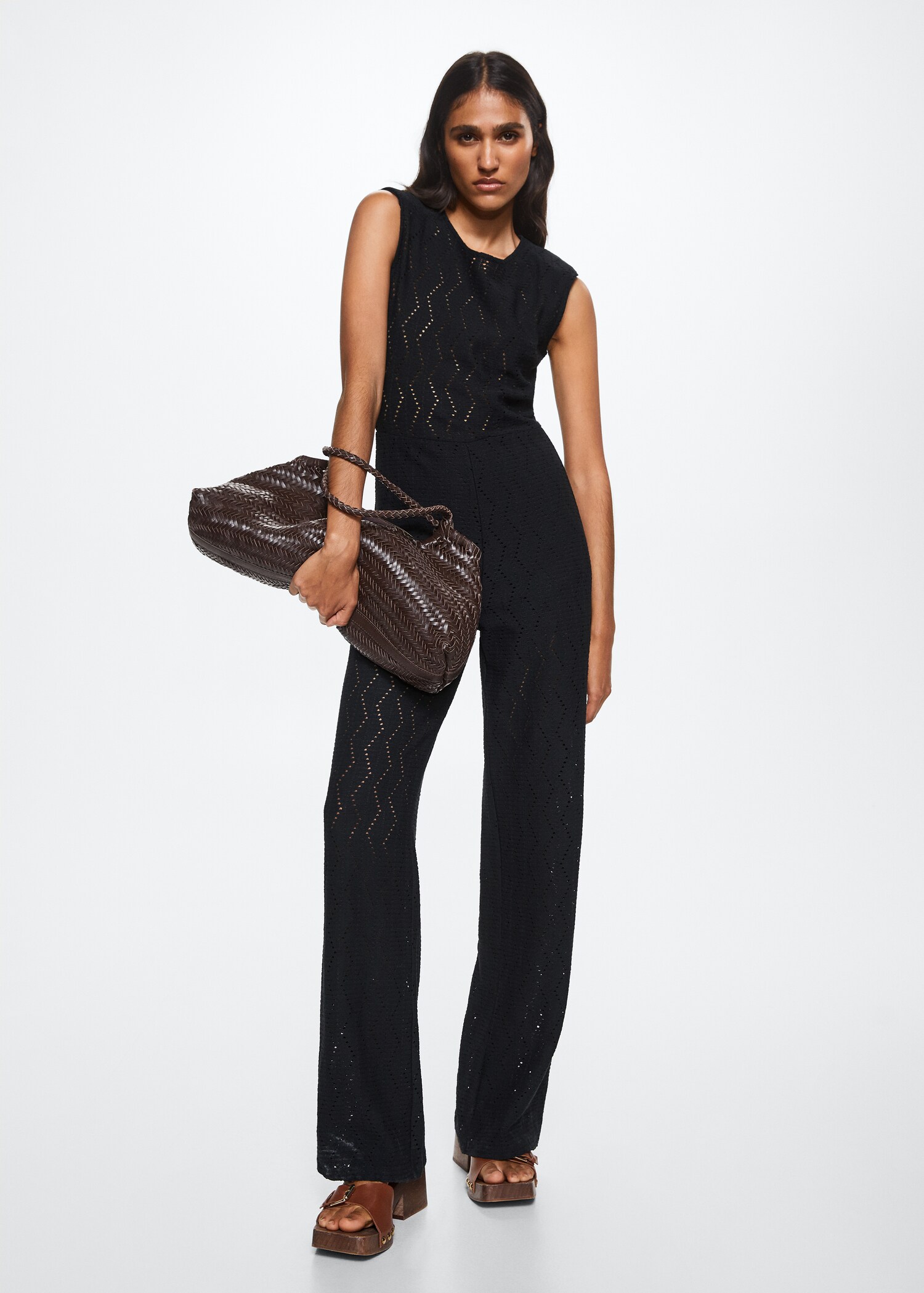 Openwork knitted jumpsuit - General plane