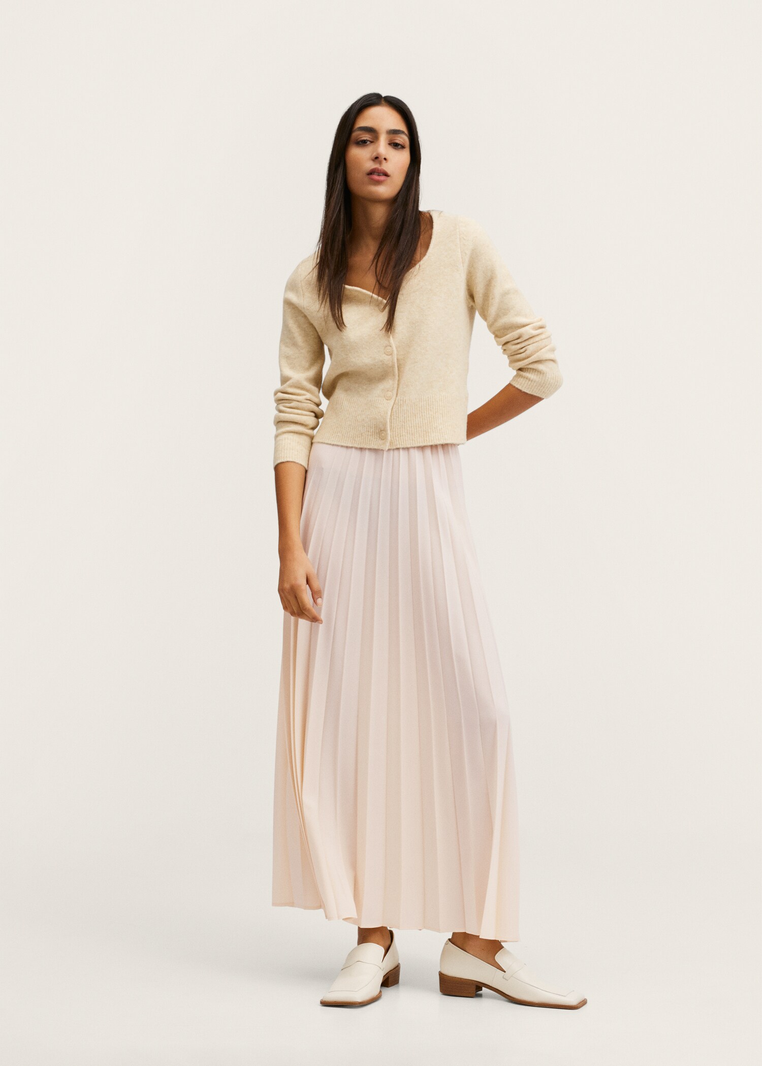 Pleated long skirt - General plane