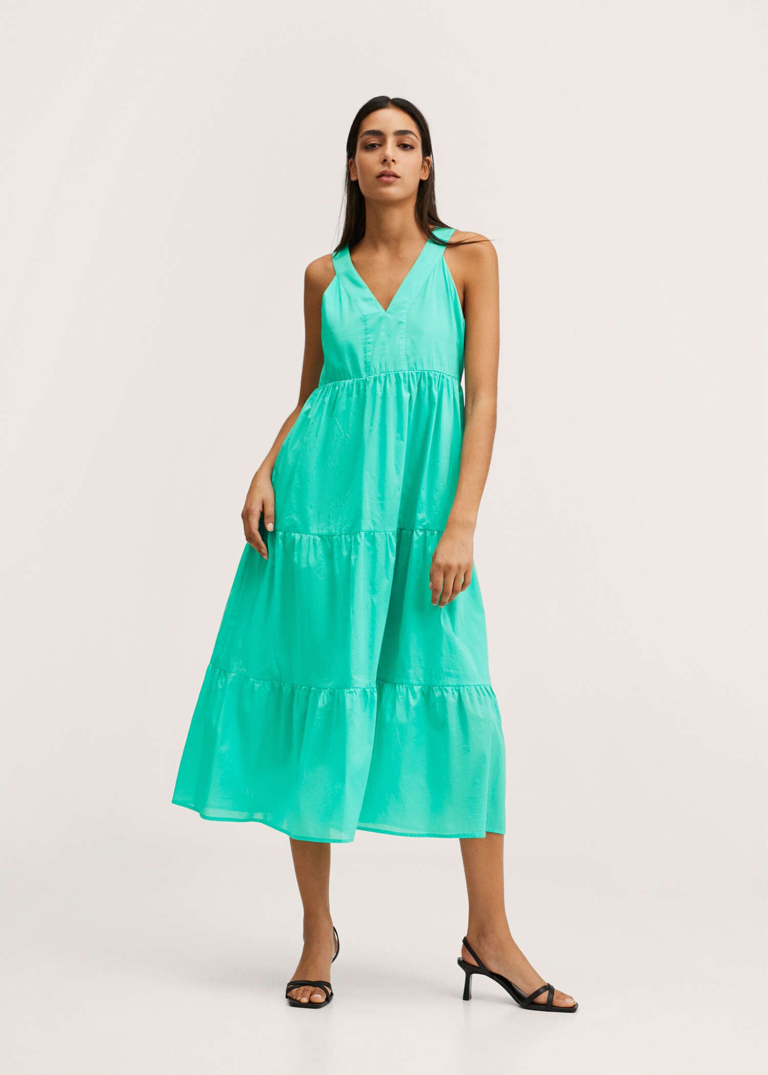 Frill cotton dress - General plane