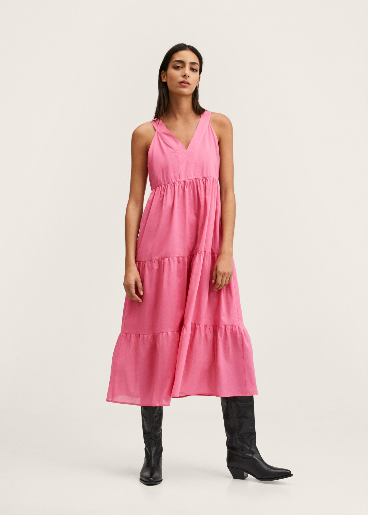 Frill cotton dress - General plane