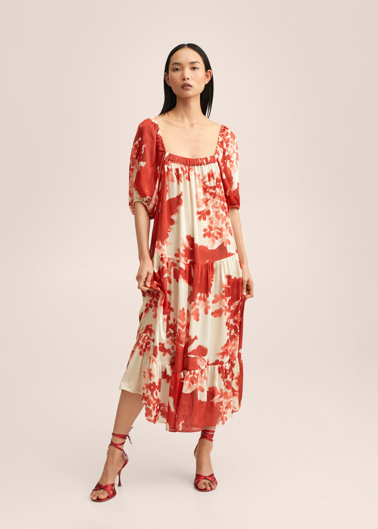 Vestido estampado floral - Plano general