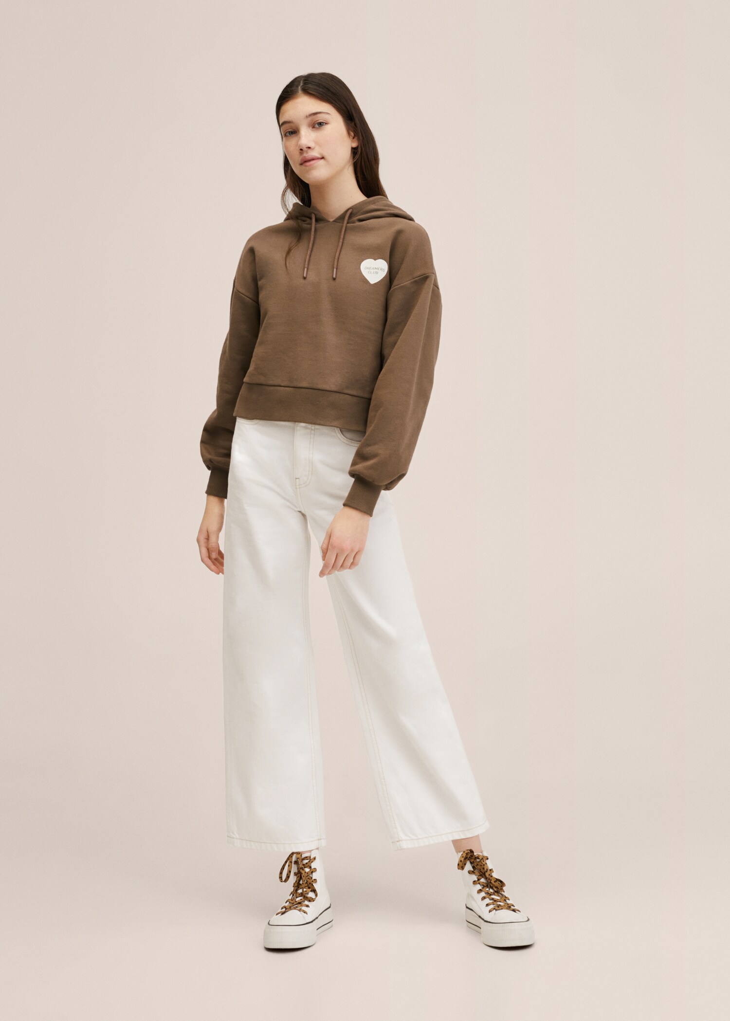 Printed crop sweatshirt - General plane