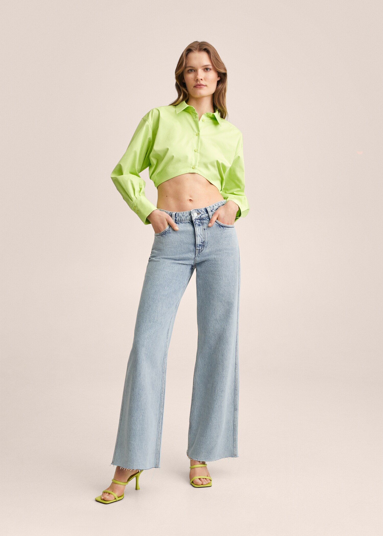 Medium-rise wideleg jeans - General plane