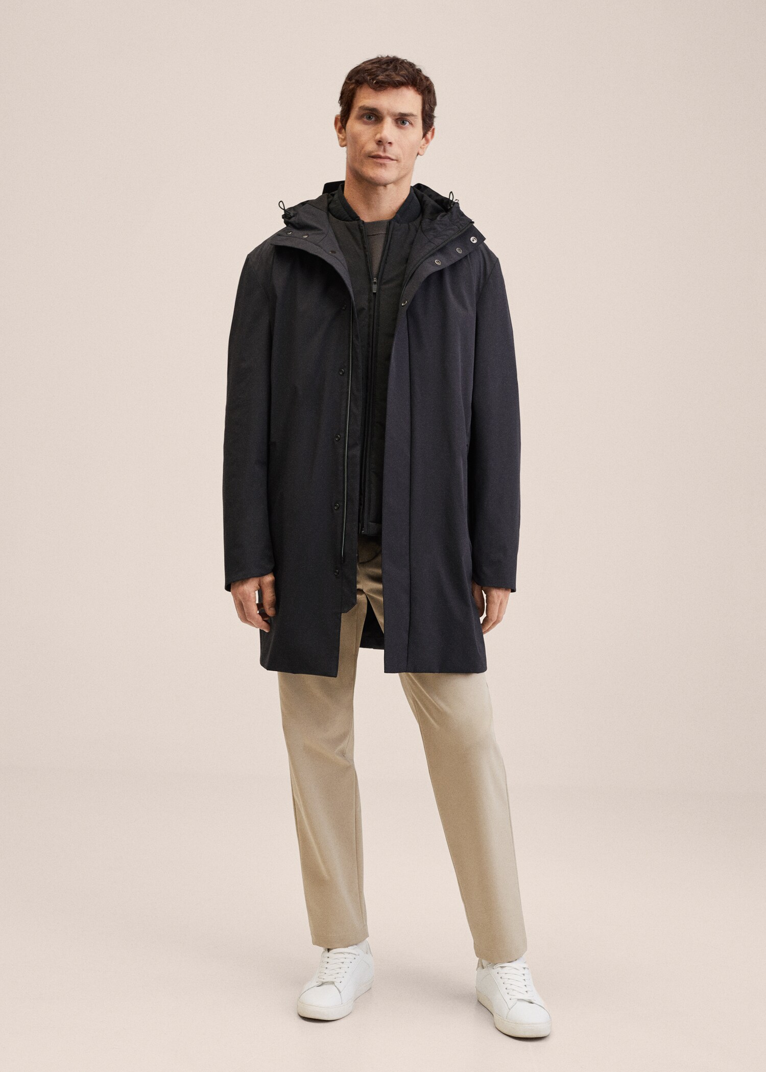 Parka impermeable chaleco extraible - Plano general
