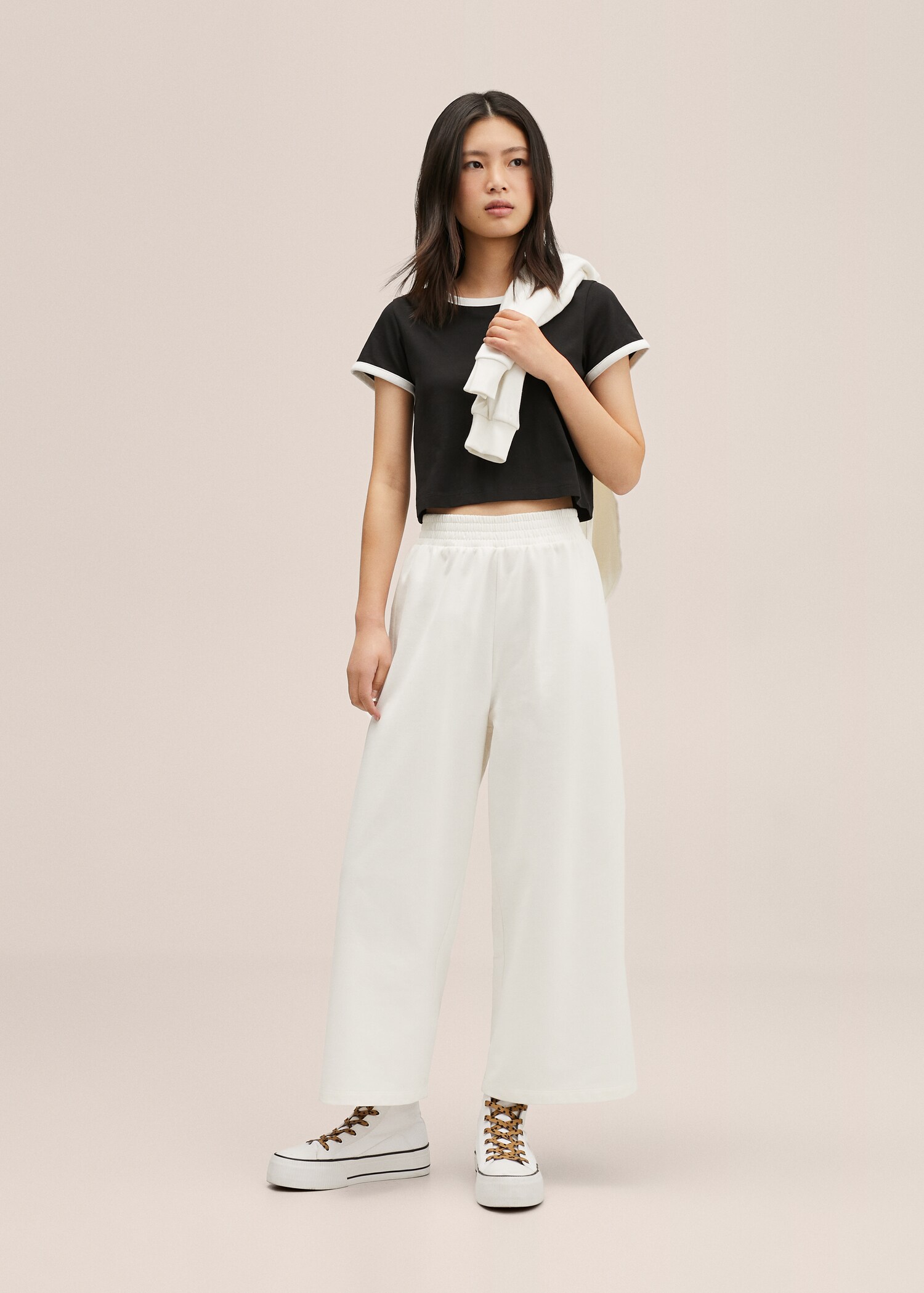 Knitted culotte trousers - General plane