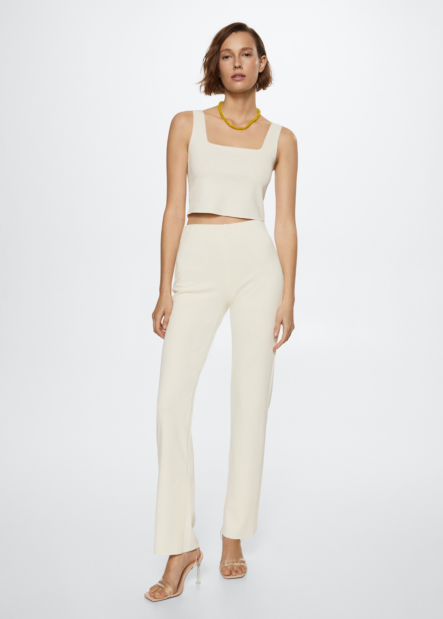 Knitted cropped top - General plane