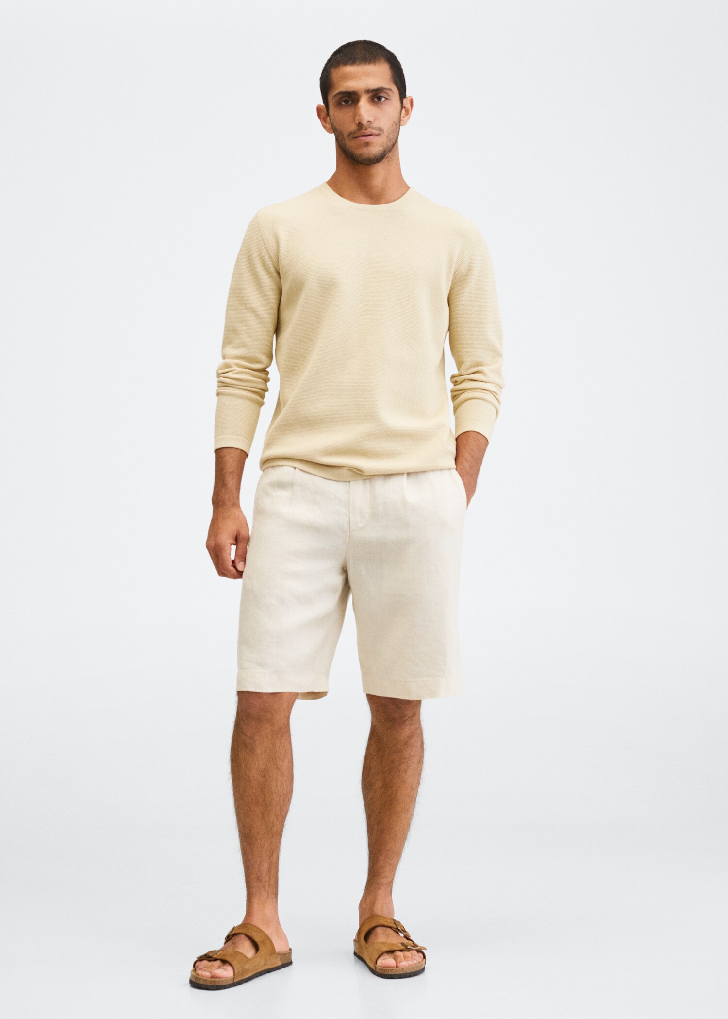 Fine-knit cotton sweater - General plane