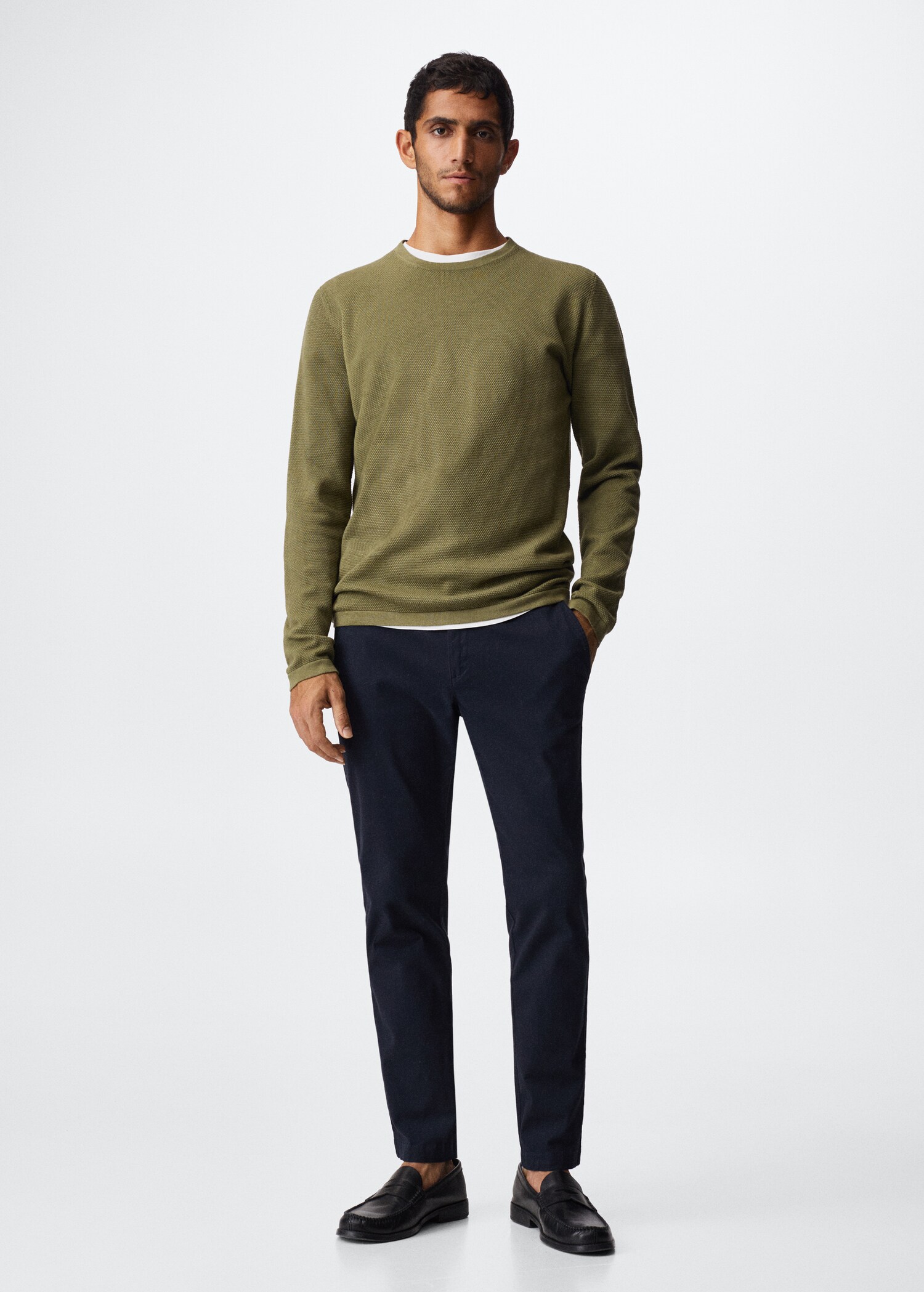 Fine-knit cotton sweater - General plane