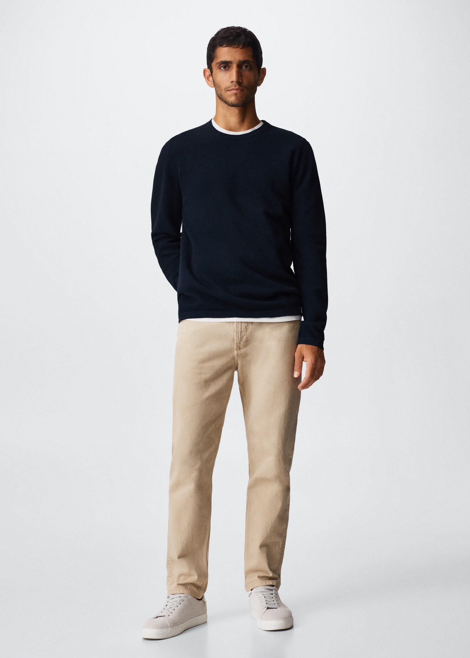 Fine-knit cotton sweater - General plane