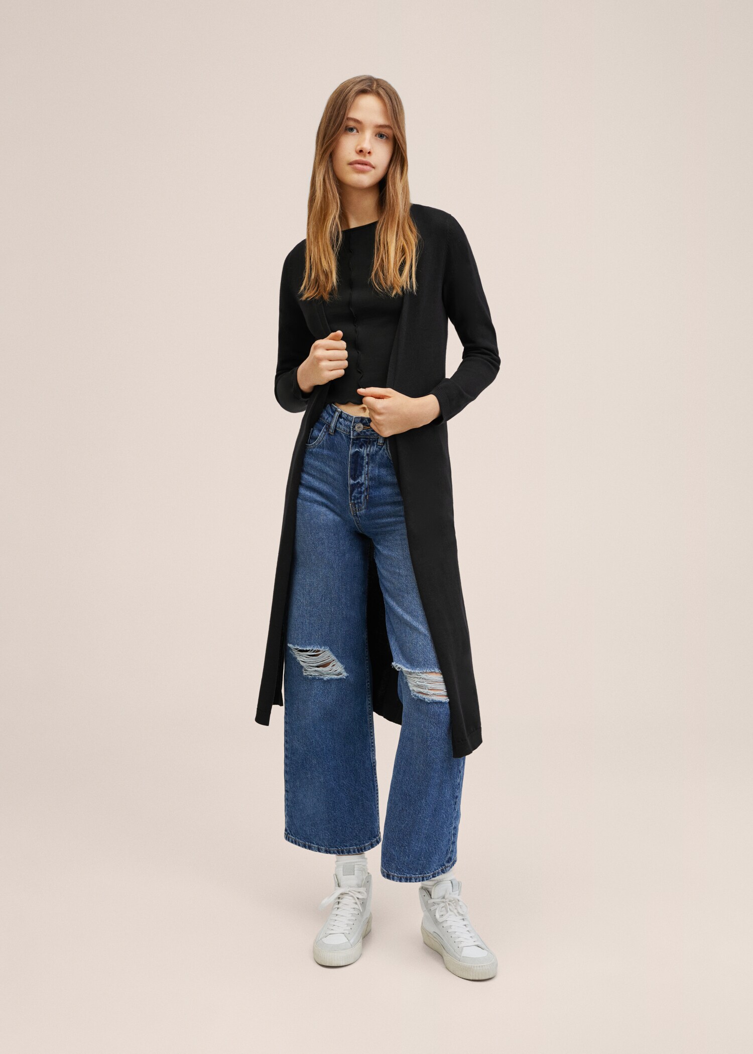 Cotton-blend cardigan - General plane
