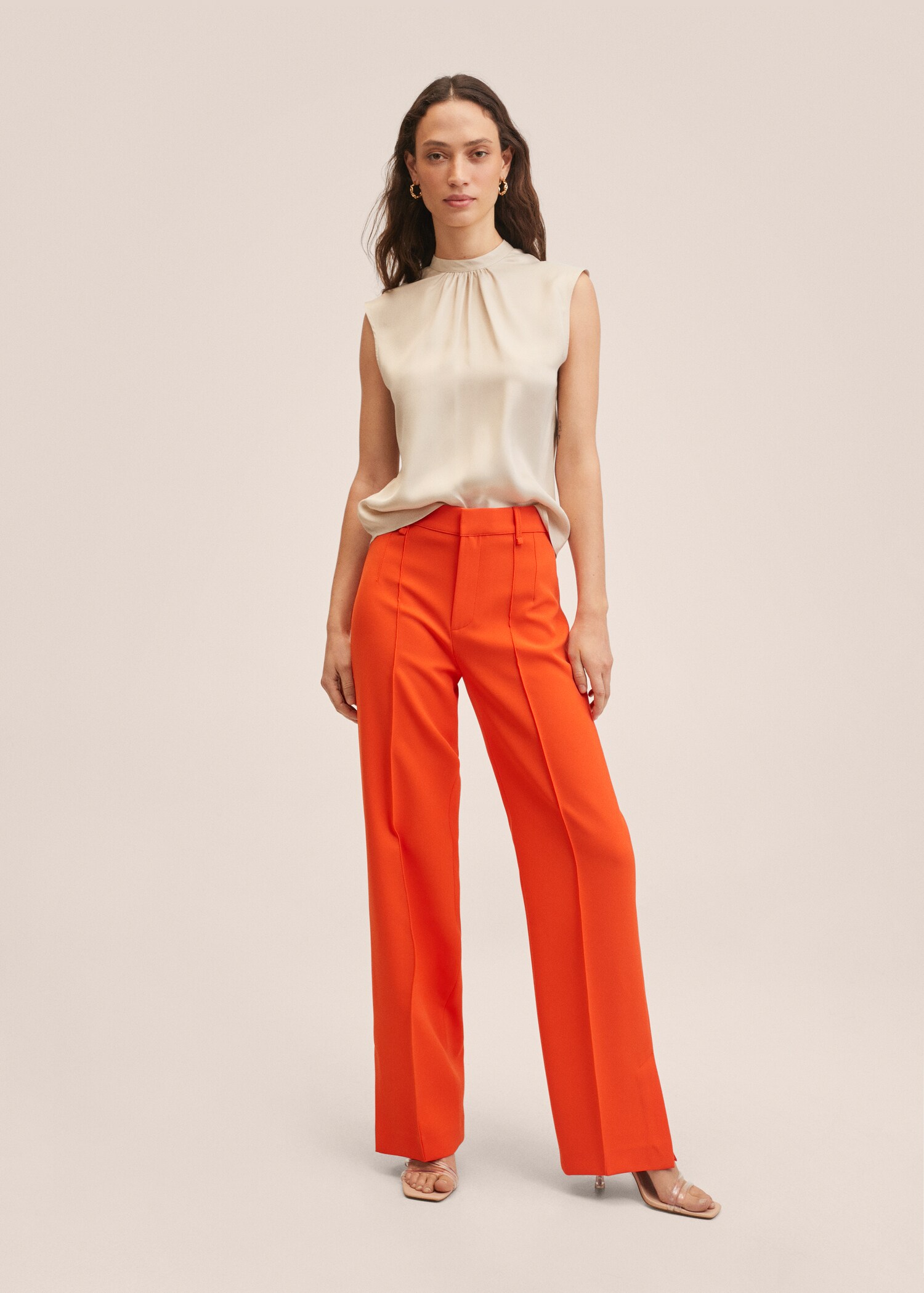 Button satin blouse - General plane