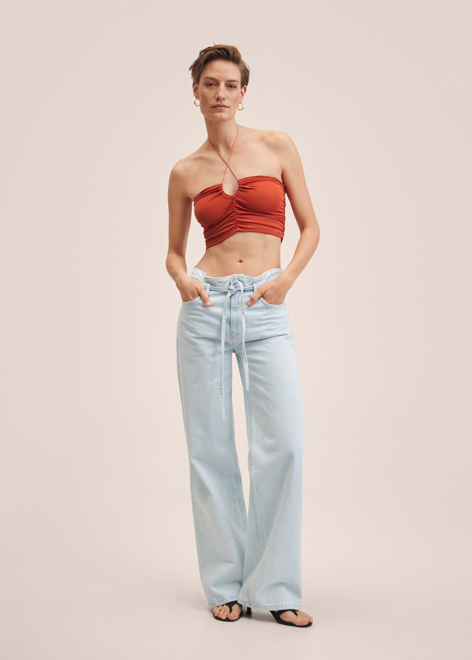 Draped crop top - General plane