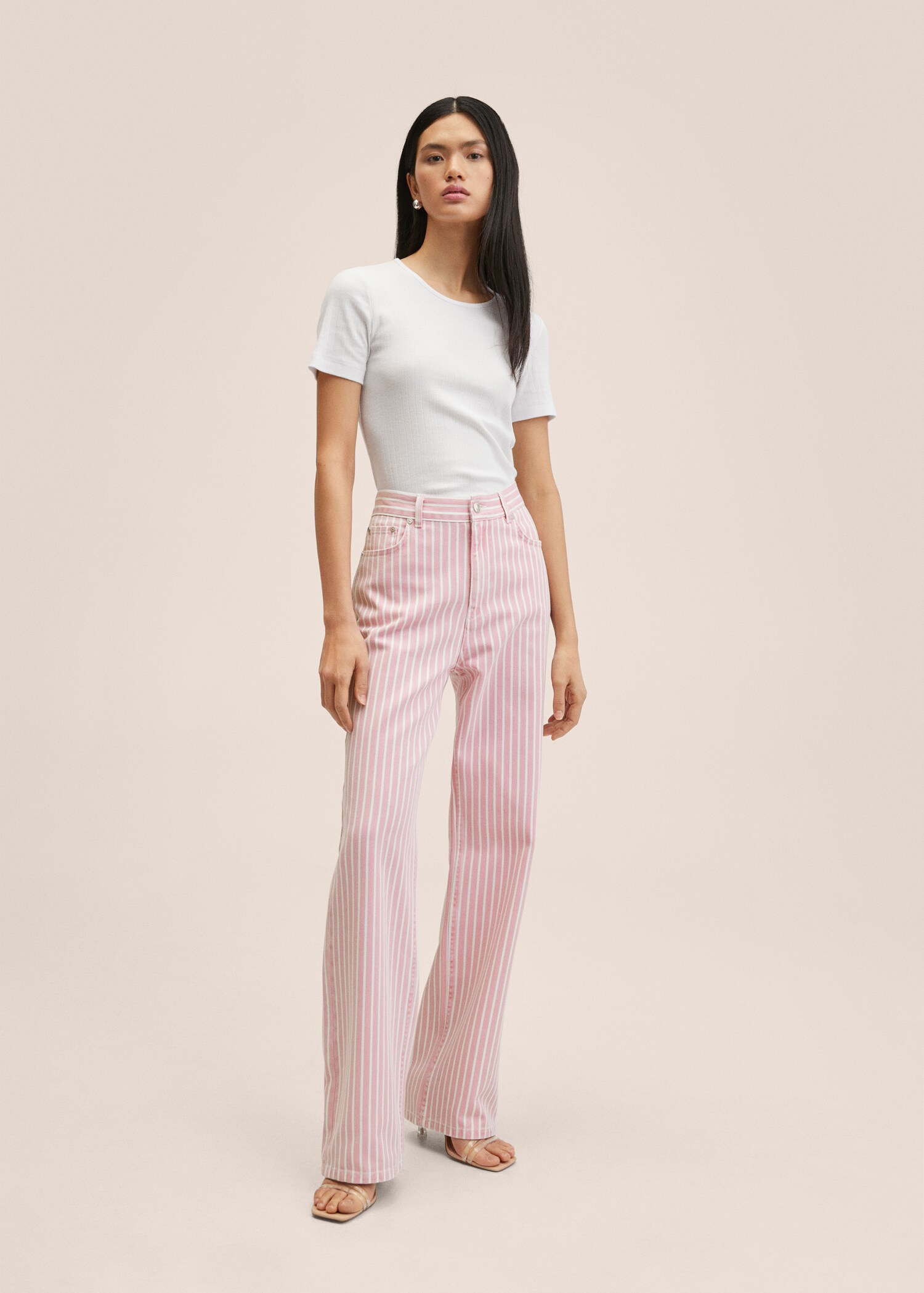 Mid-rise straight-leg jeans - General plane