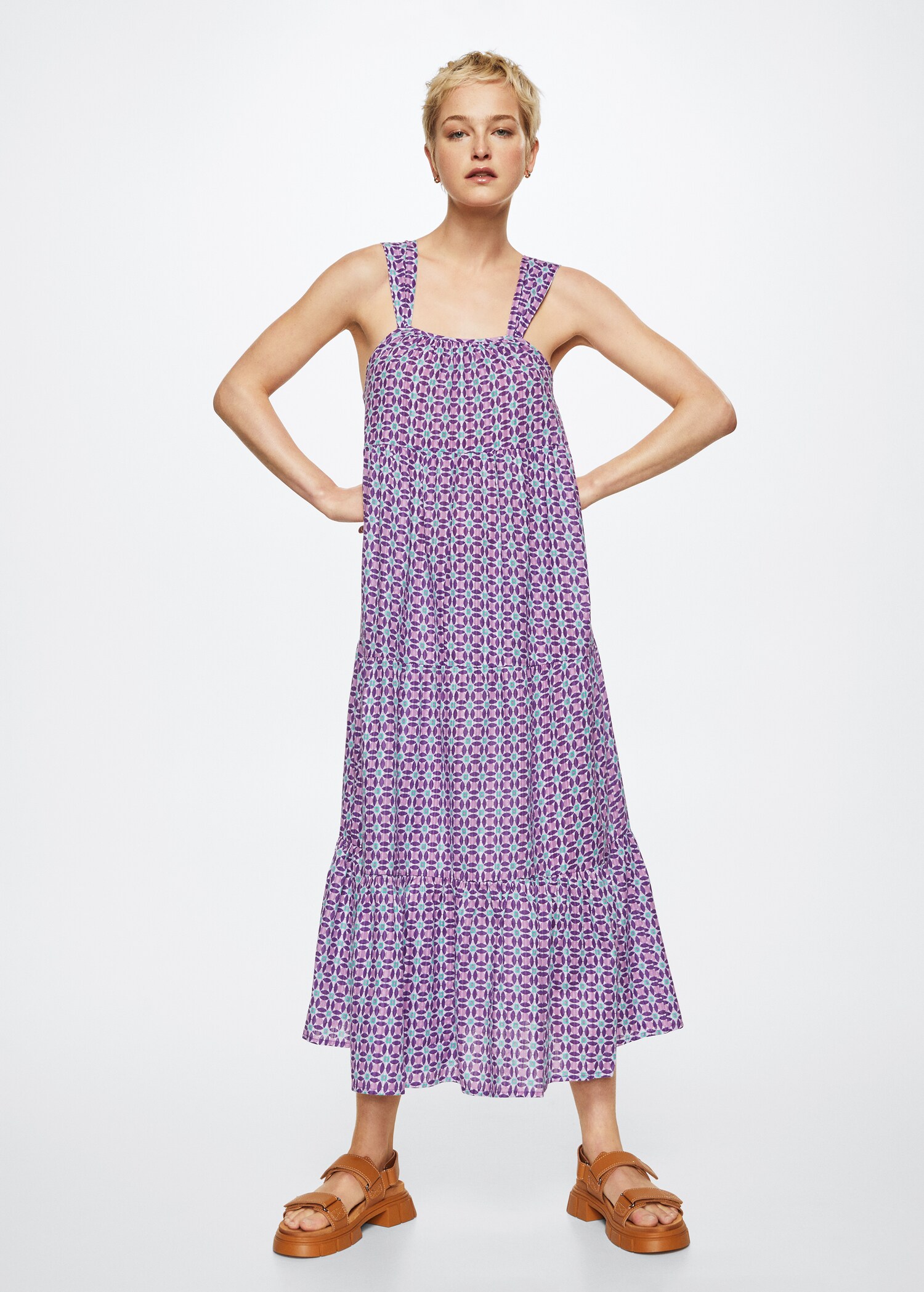 Printed cotton dress - General plane