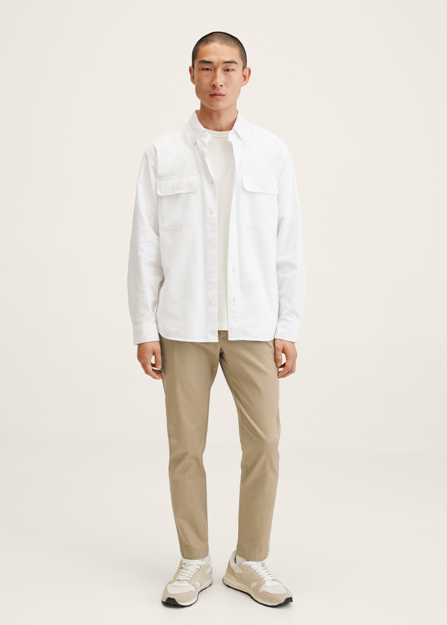 Pantalón algodón tapered crop - Plano general