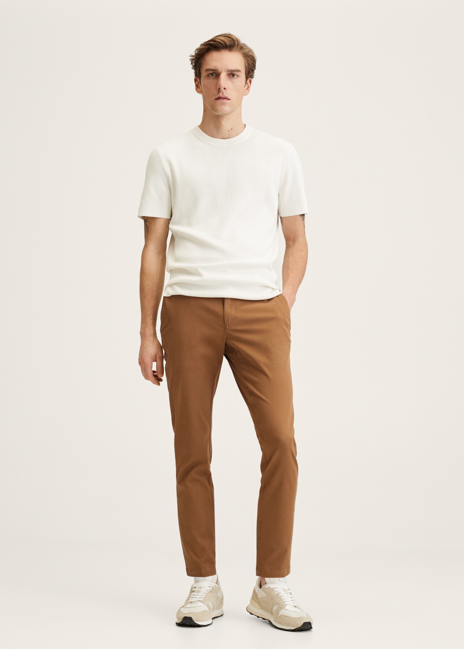 Pantalón algodón tapered crop - Plano general