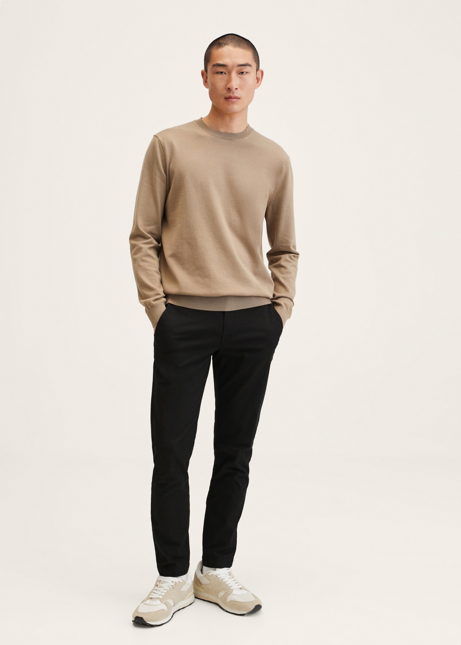Pantalón algodón tapered crop - Plano general