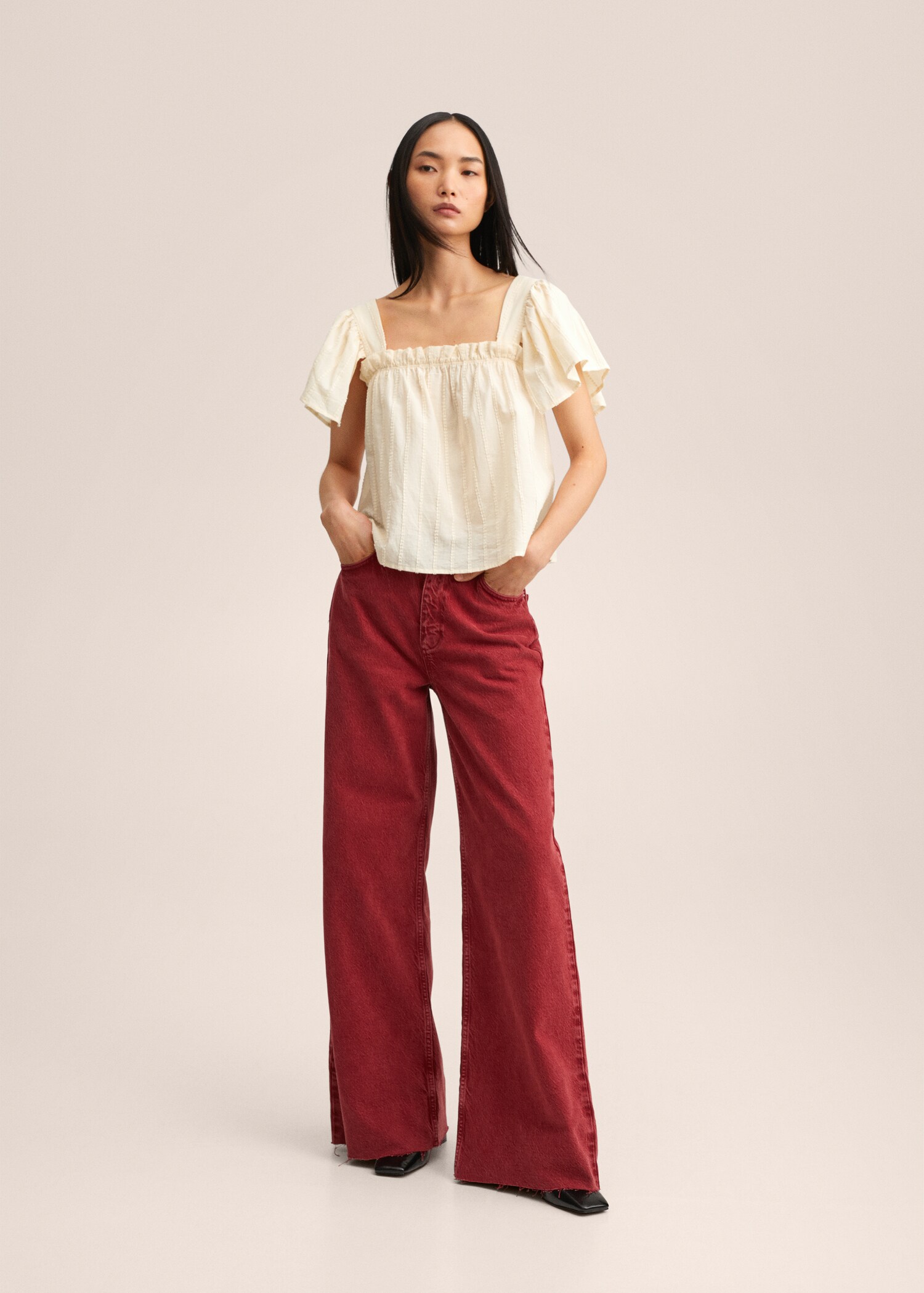 100% katoenen blouse - Overzichtstekening