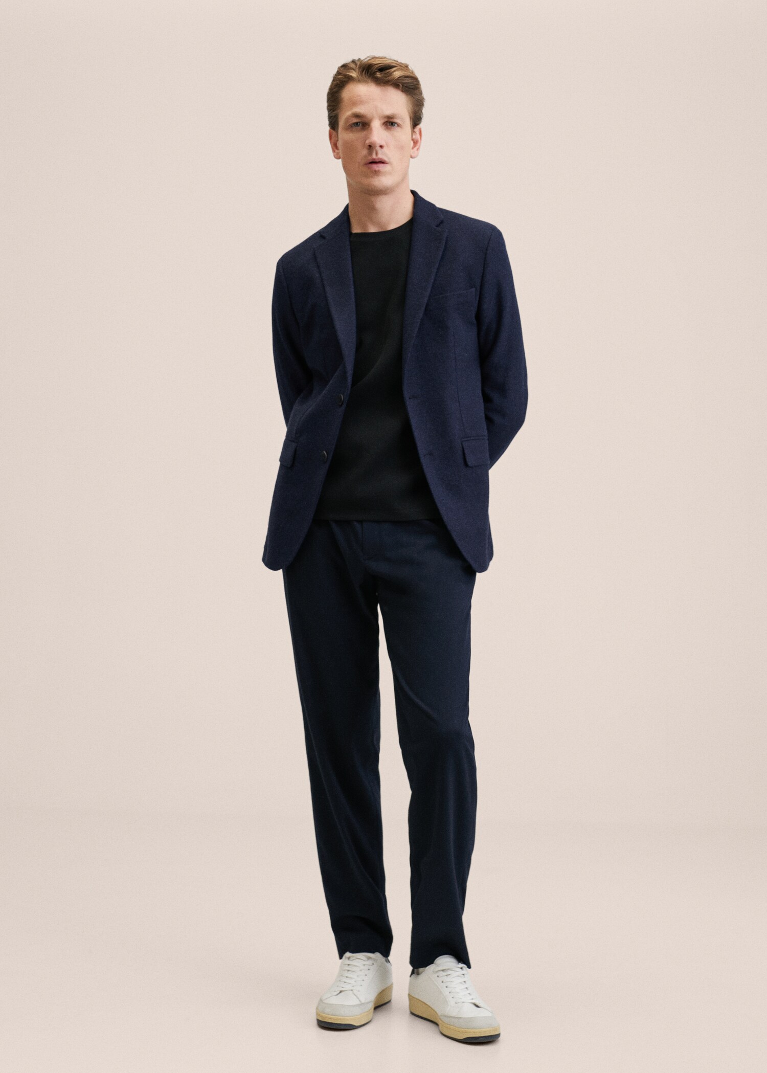 Slim Fit-Sakko aus Wolle - Allgemeine Ansicht