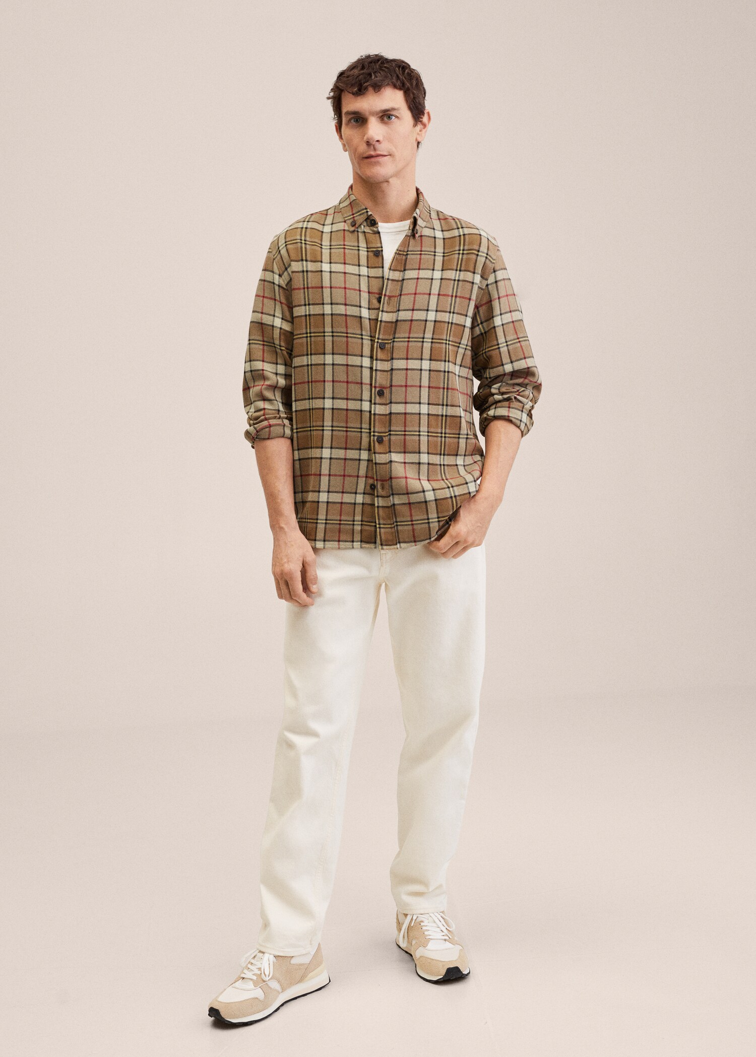 Camisa algodón cuadros - Plano general