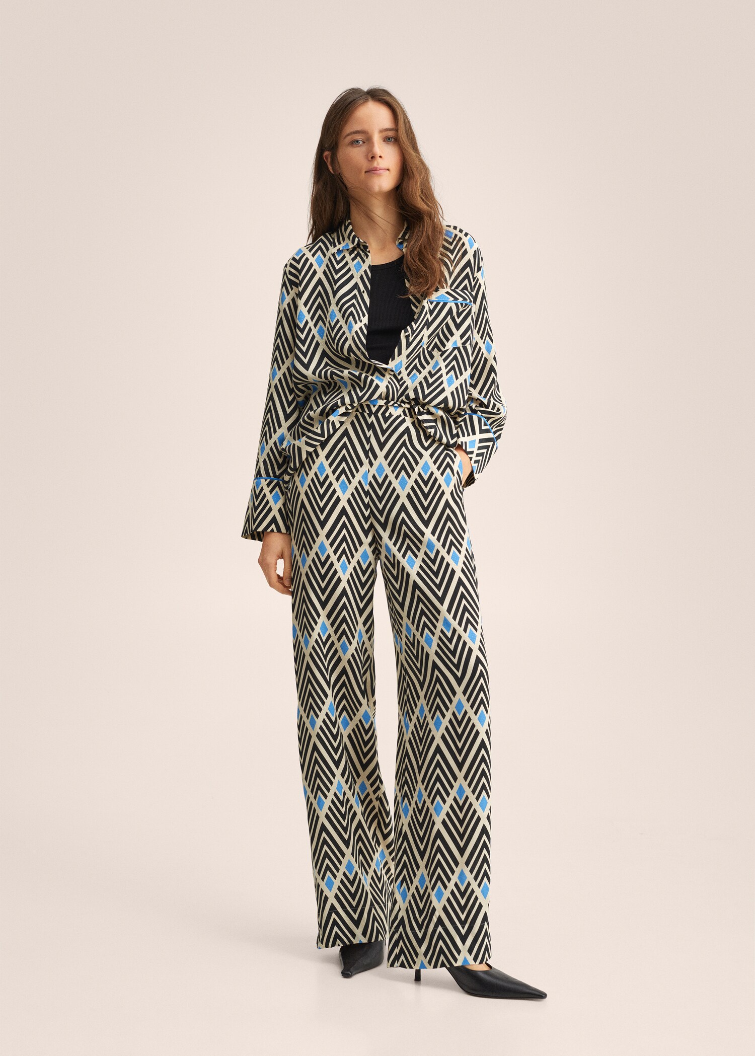 Geometric print shirt - General plane