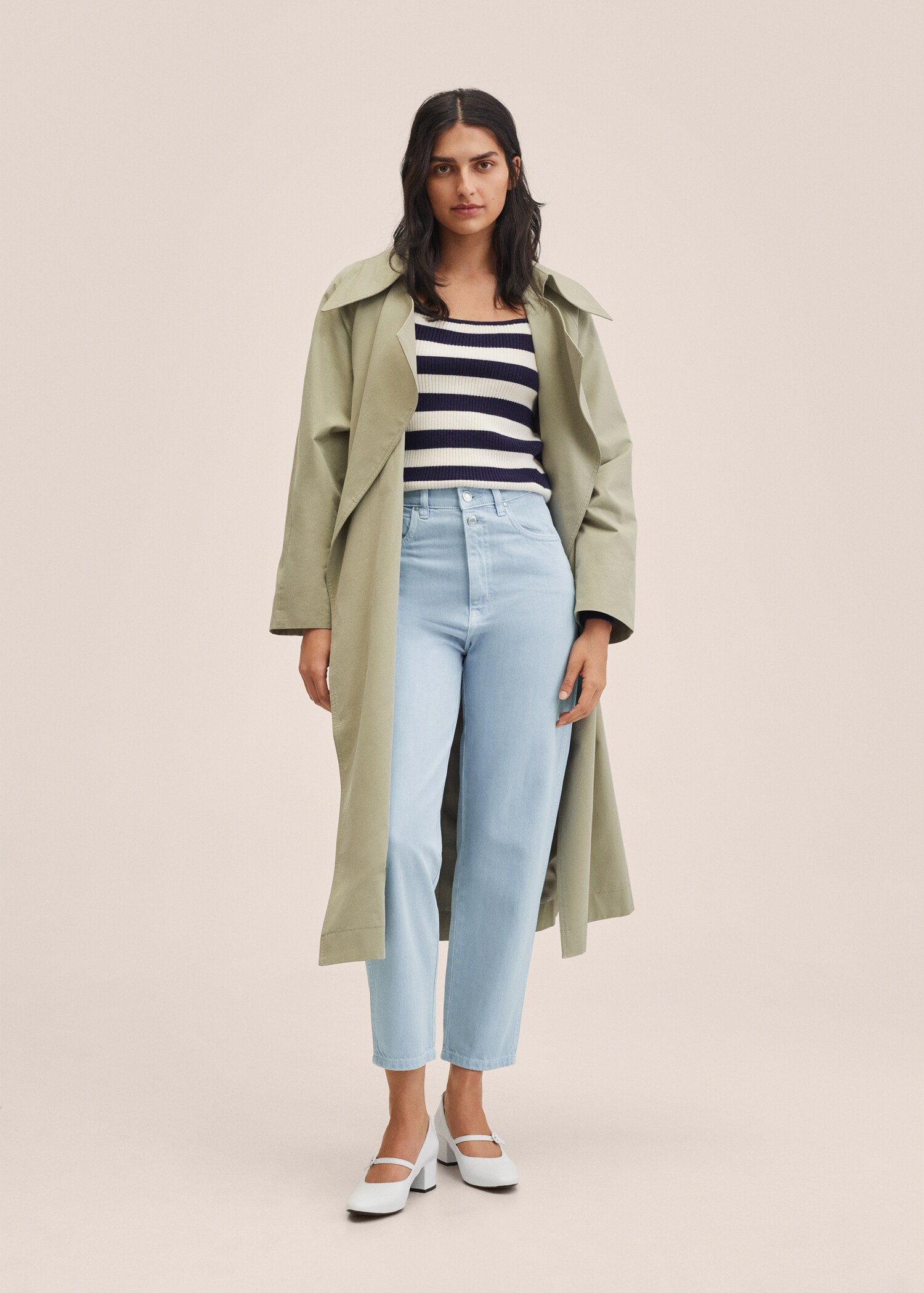 Tapered-Jeans mit hohem Bund - Allgemeine Ansicht
