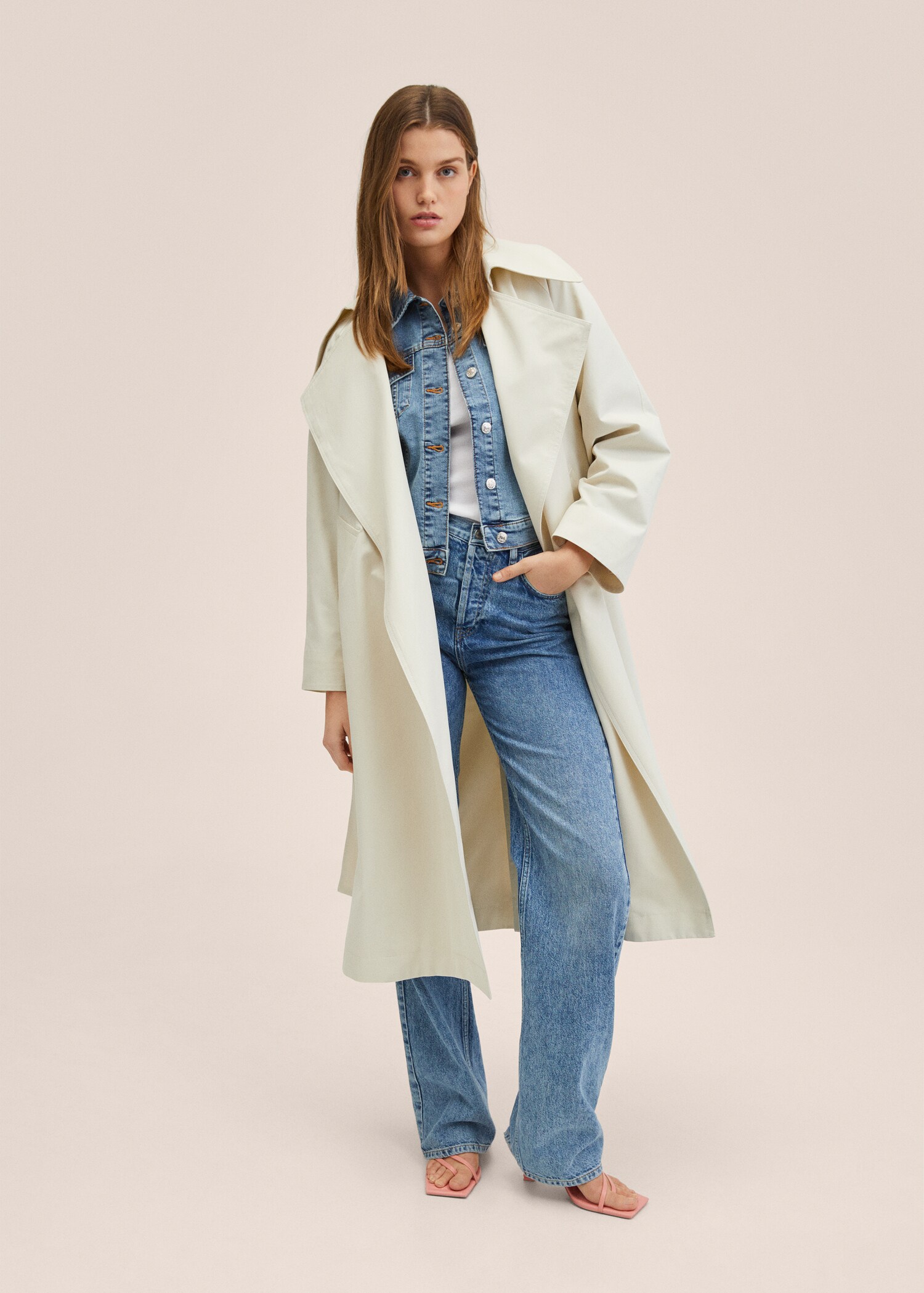 Trenčkot water repellent oversize - Celkový náhled