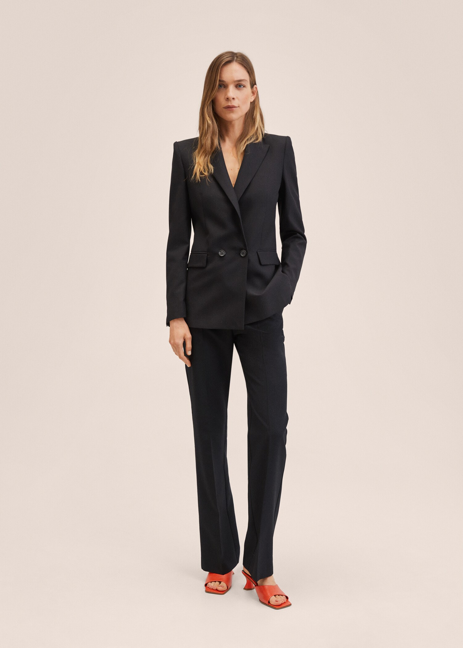 Pantalón traje lana - Plano general