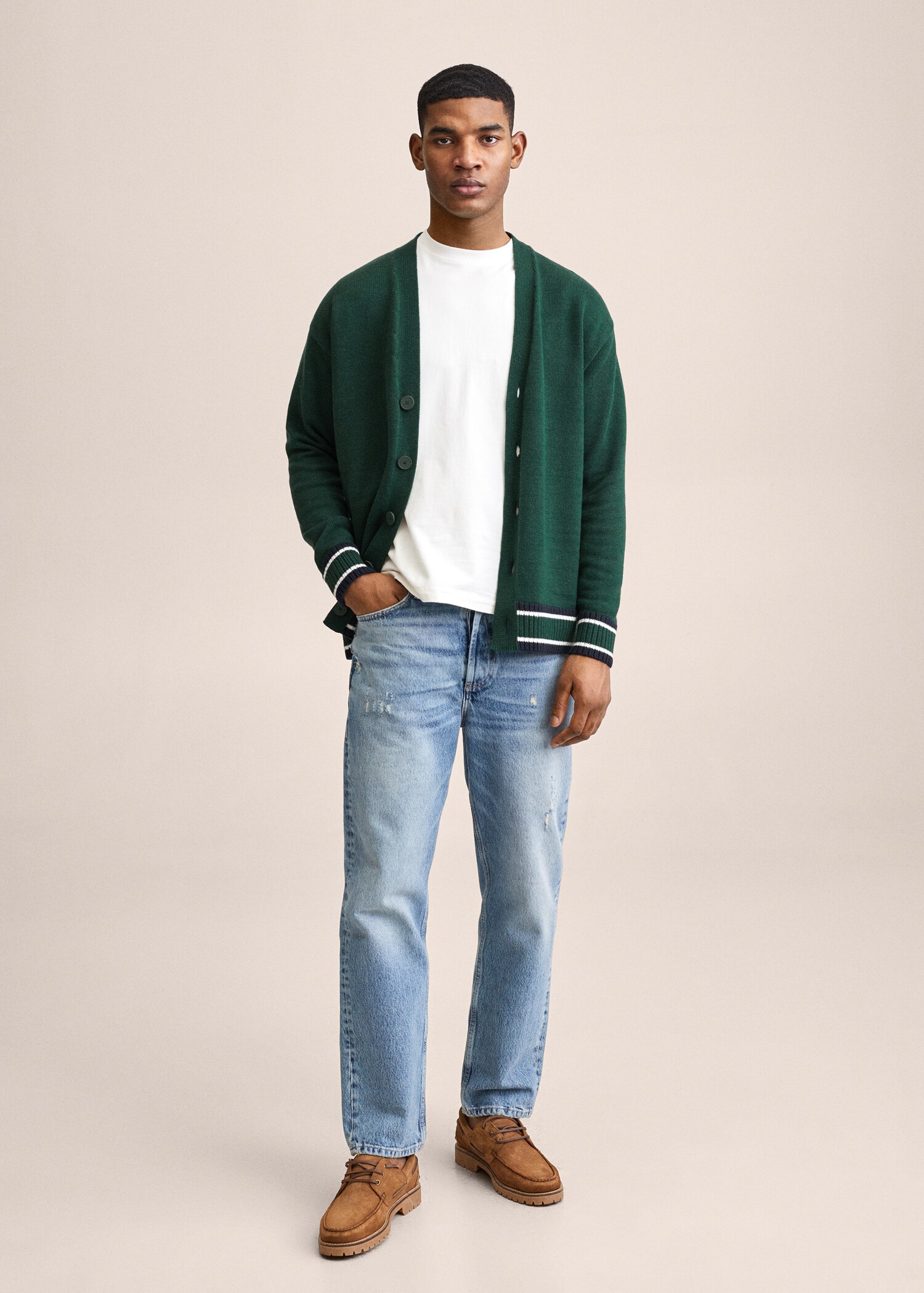 Cardigan algodón varsity - Plano general