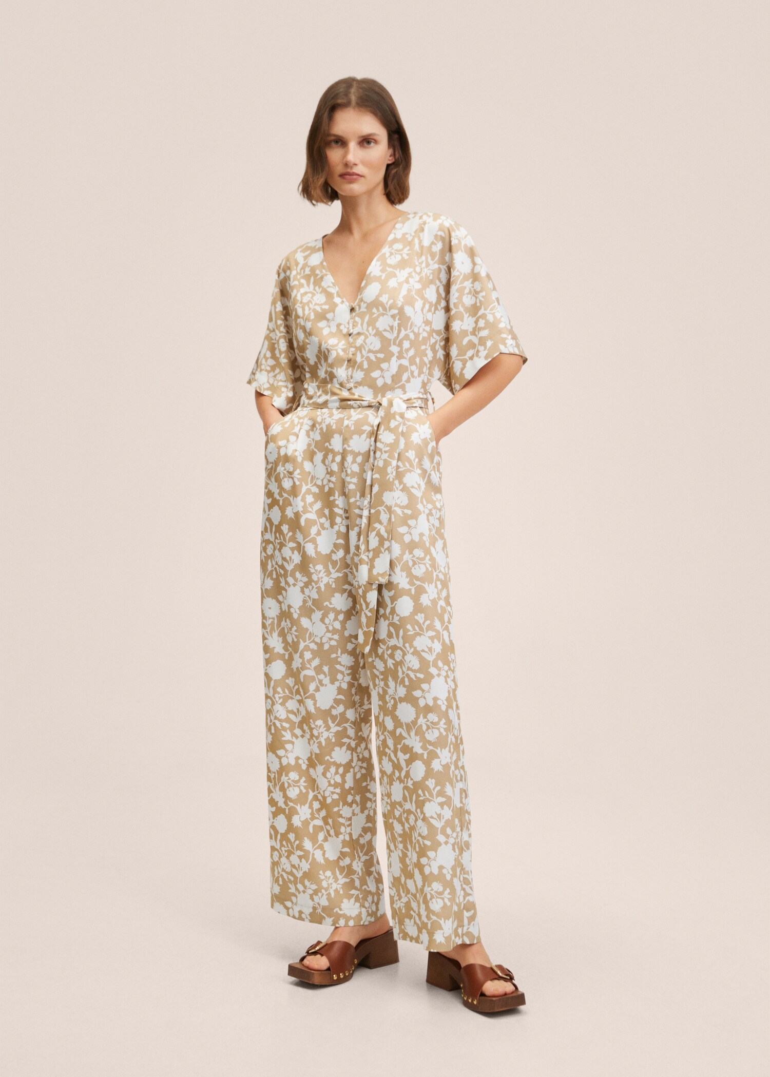 Flowy belt jumpsuit - General plane