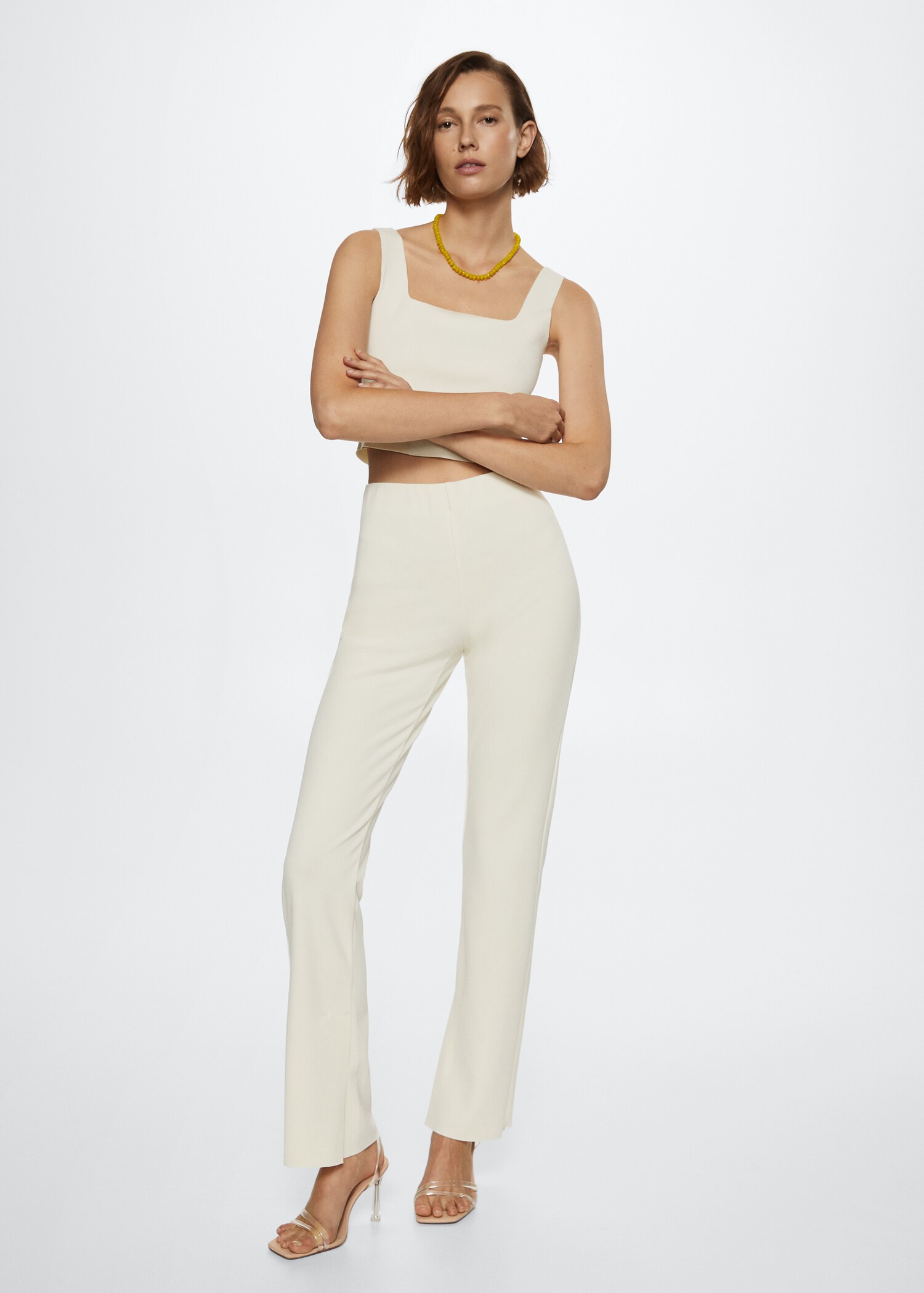 Side slit flowy trousers - General plane