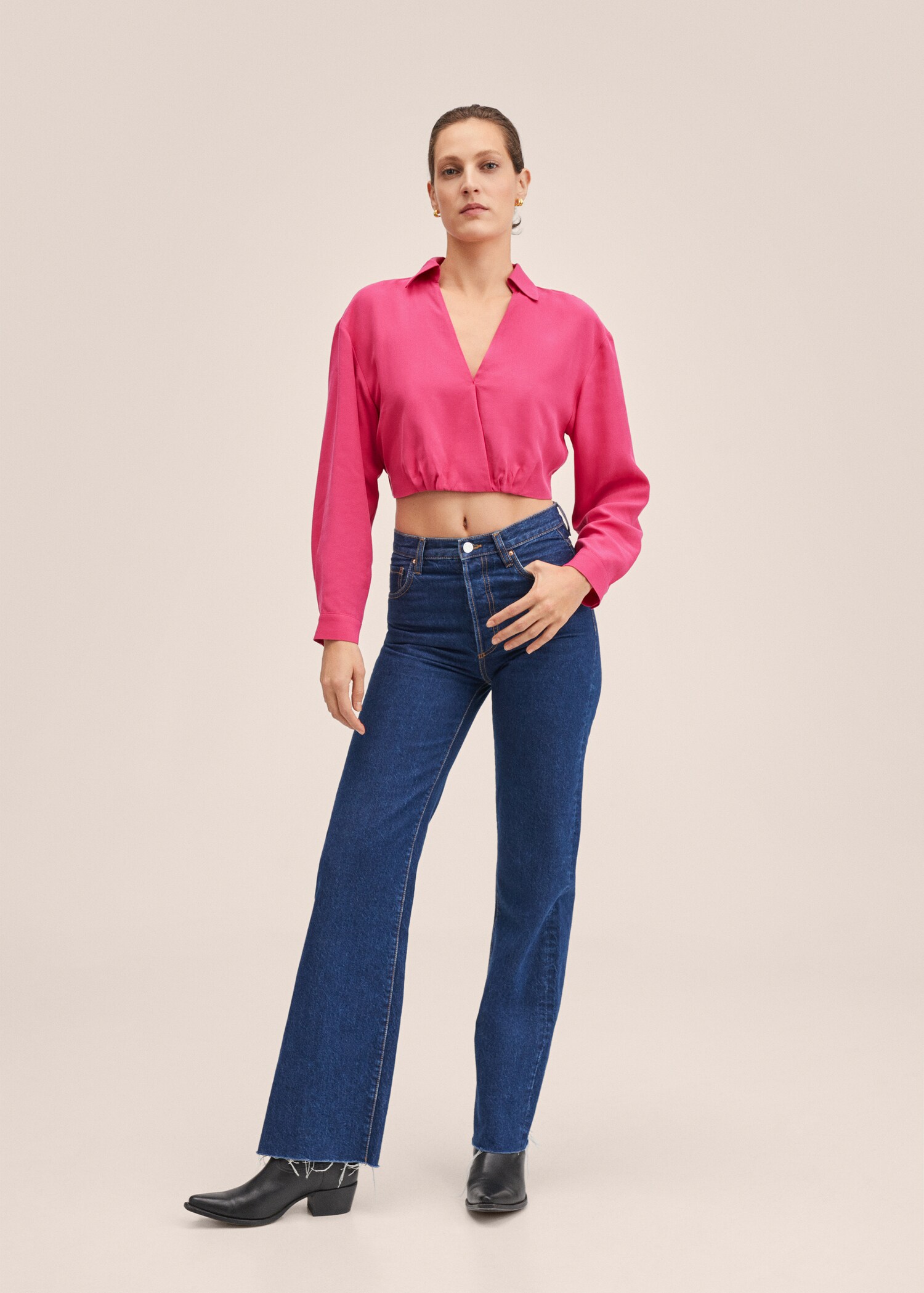Lyocell cropped shirt - General plane