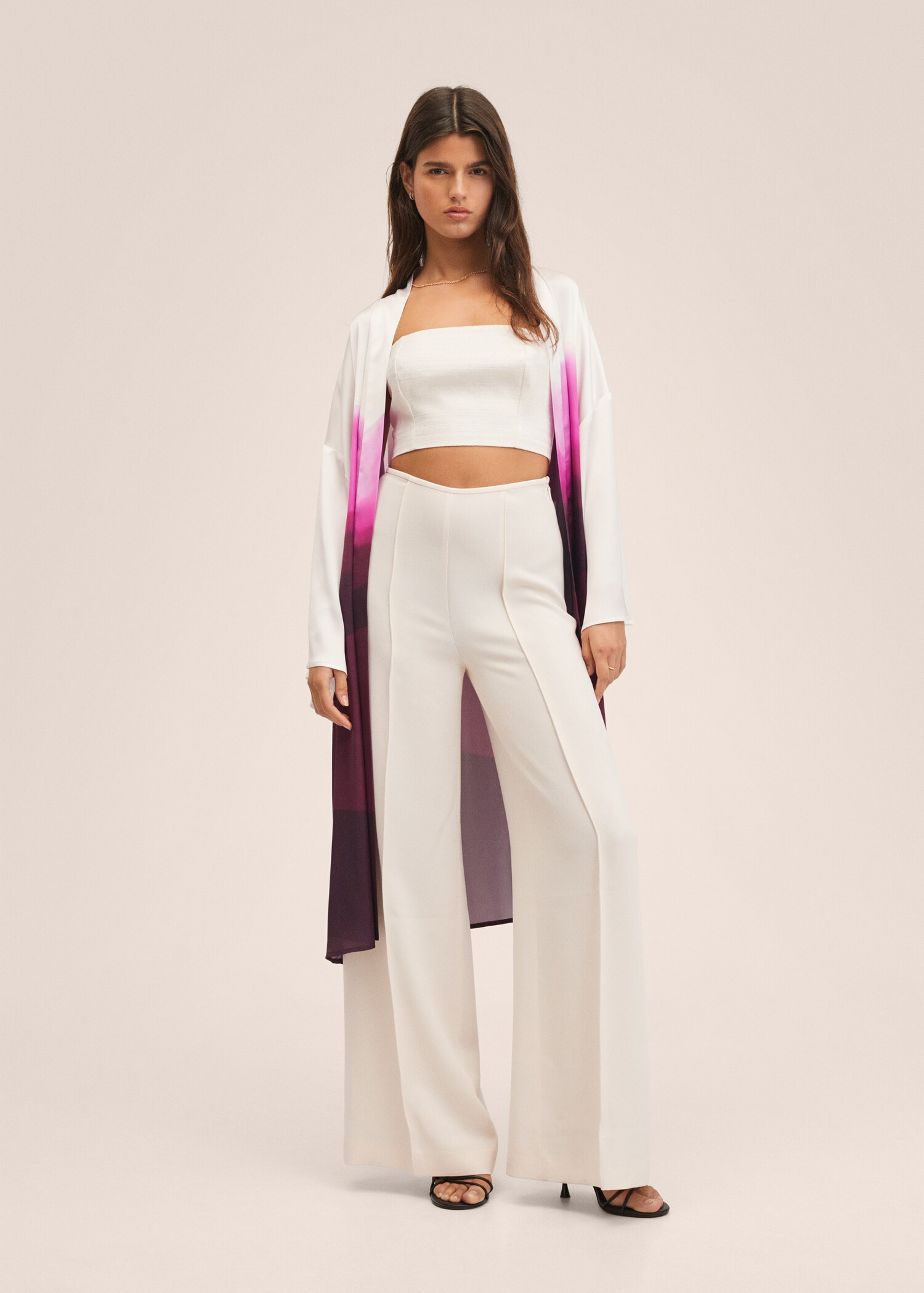 Splývavý kaftan s potiskem - Celkový náhled