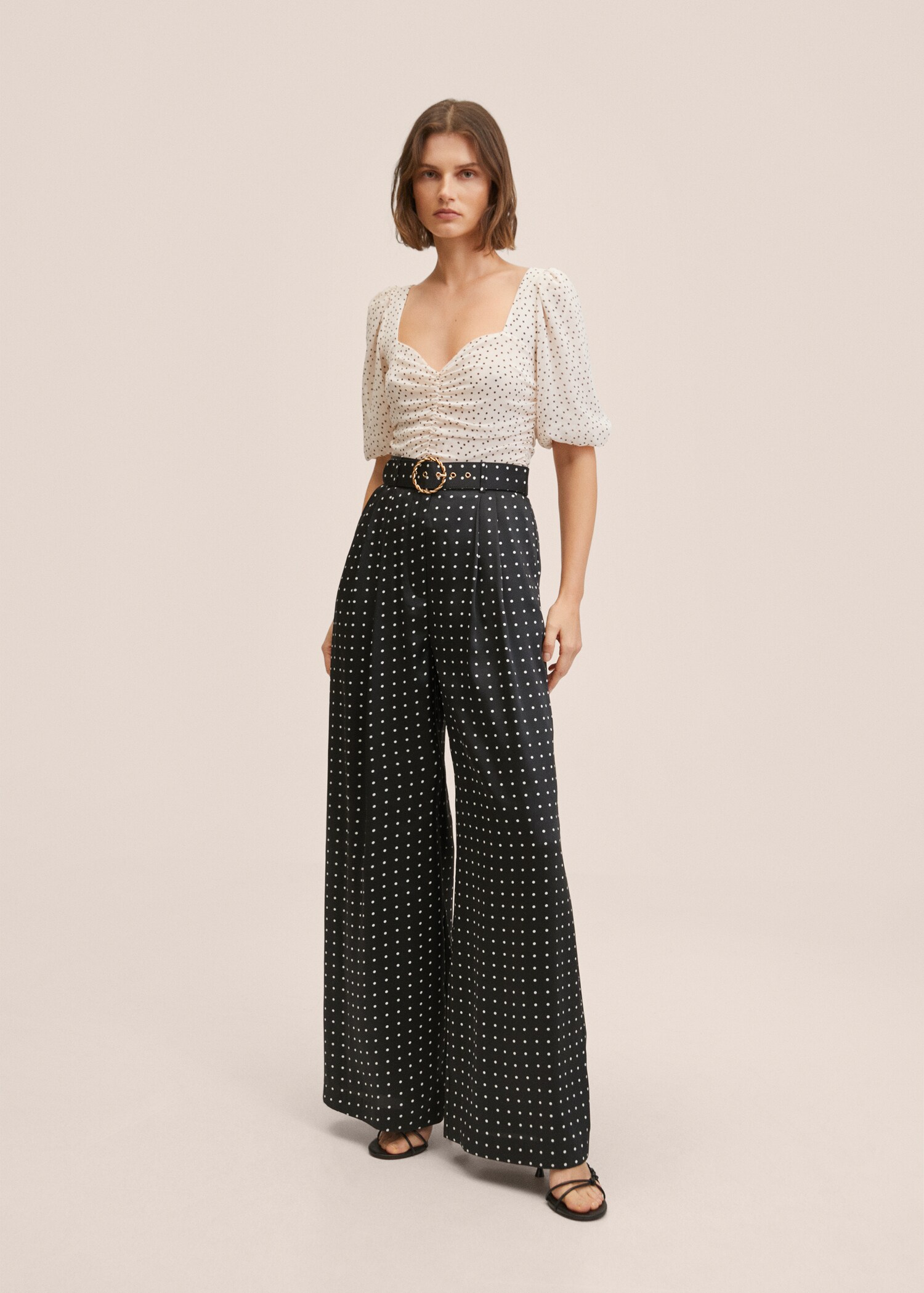Belt palazzo trousers - General plane
