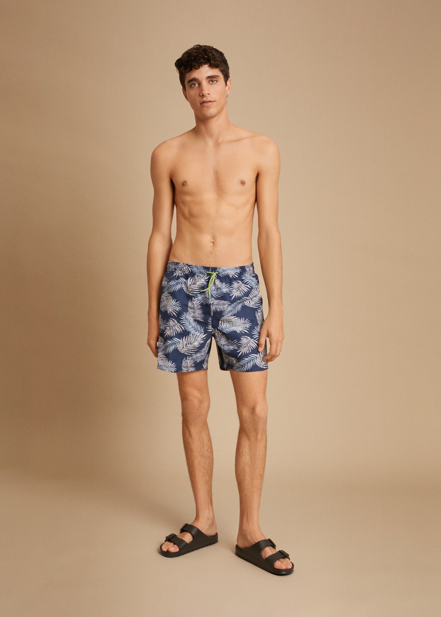 Badehose mit Blattmuster - Allgemeine Ansicht
