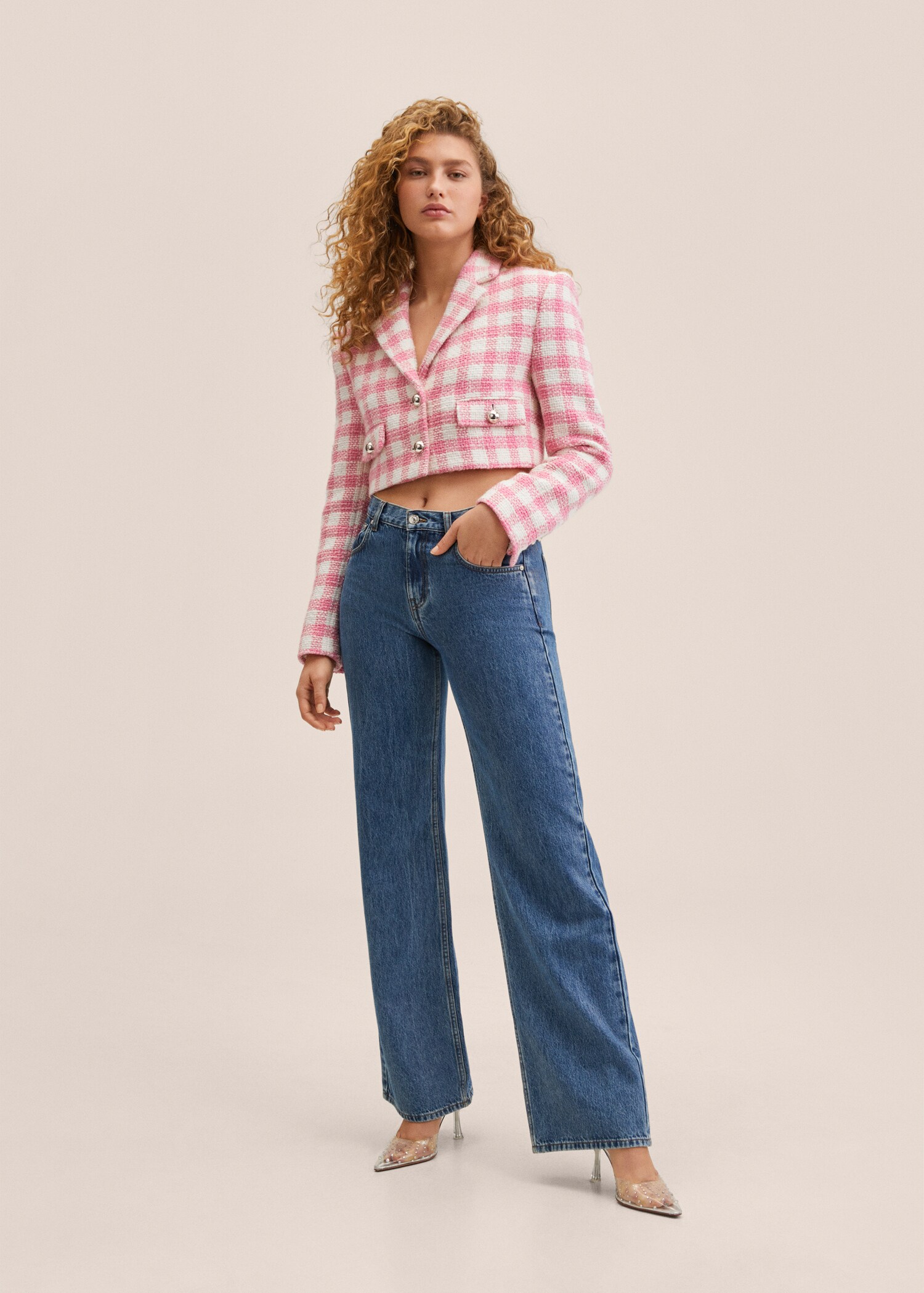 Crop tweed jacket - General plane