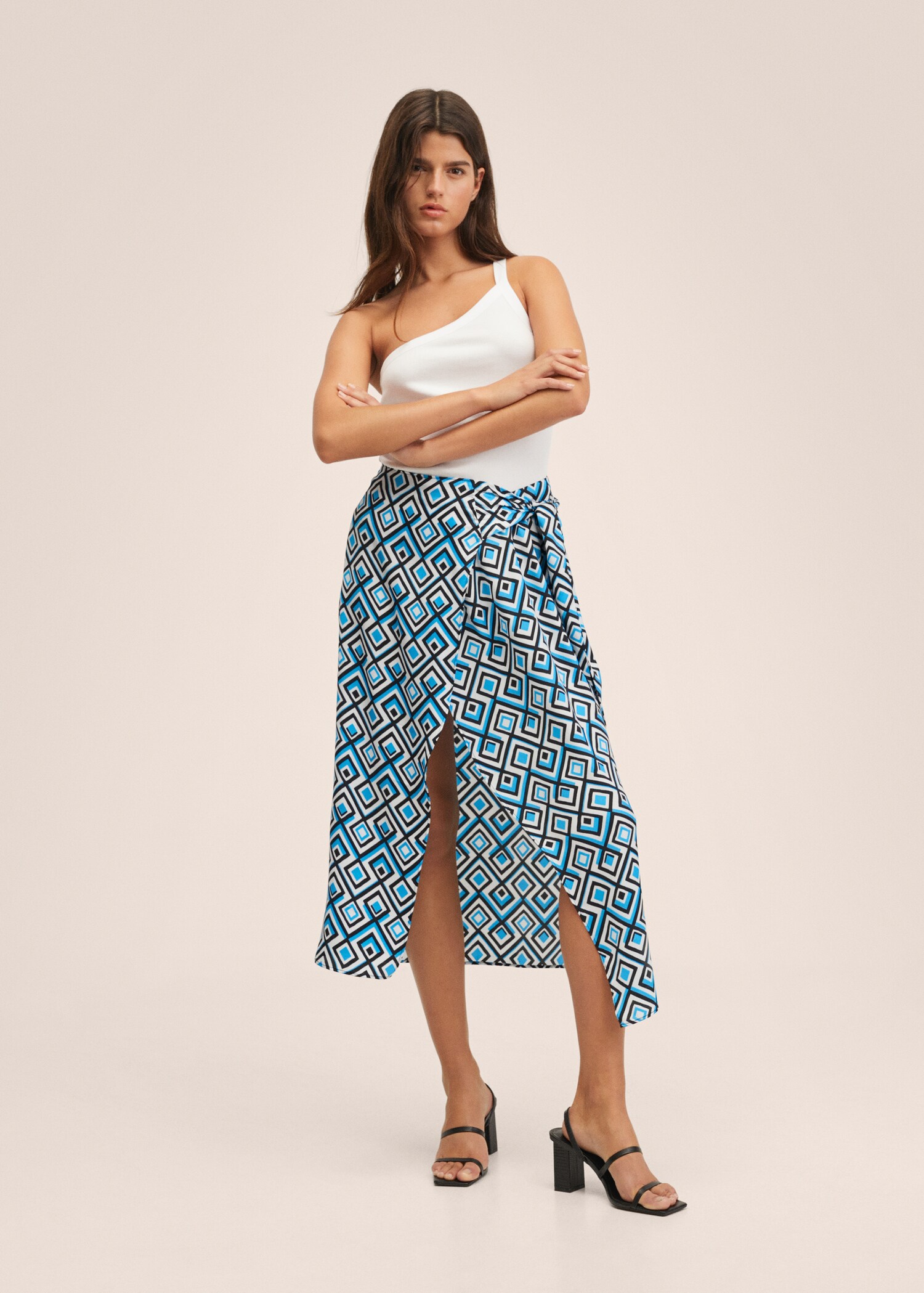 Wrap print skirt - General plane