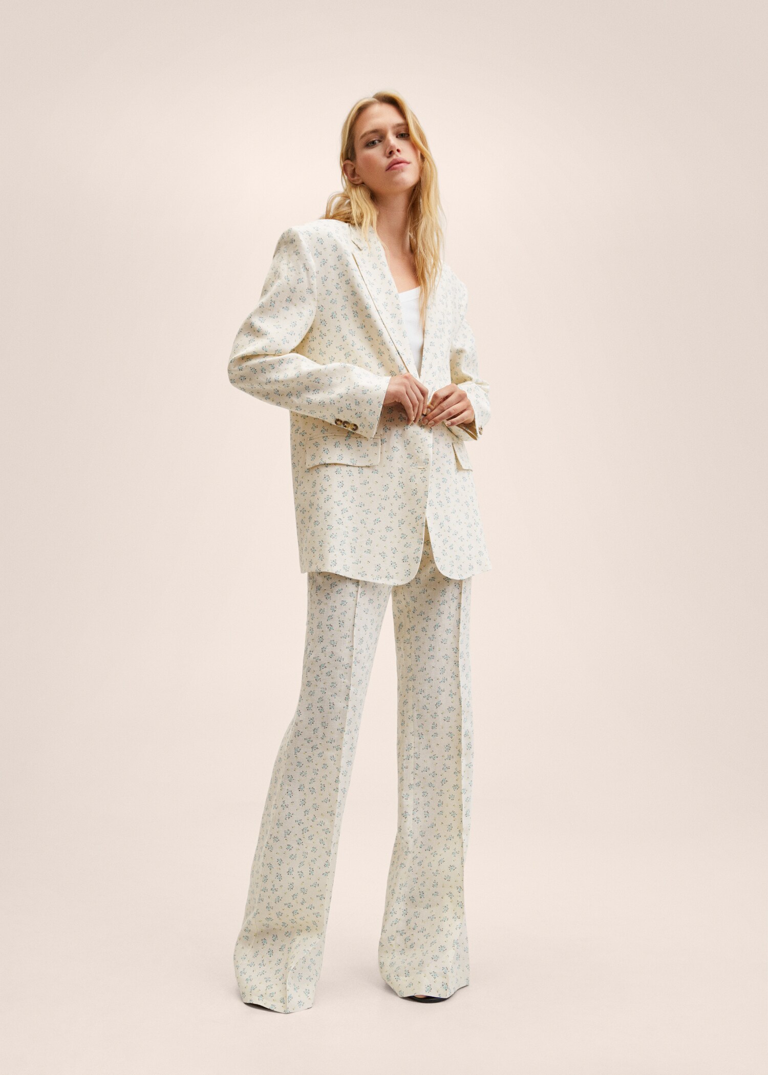 Linen oversized blazer - General plane