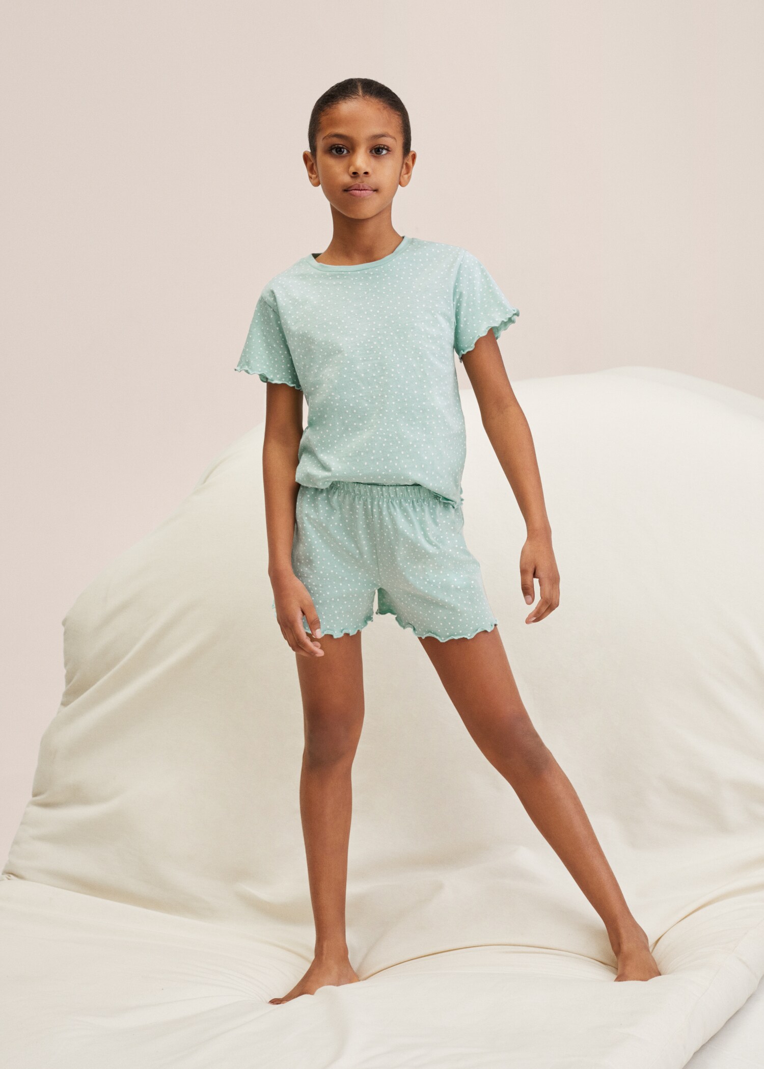 Kort pyjamas med tryck - Allmän bild