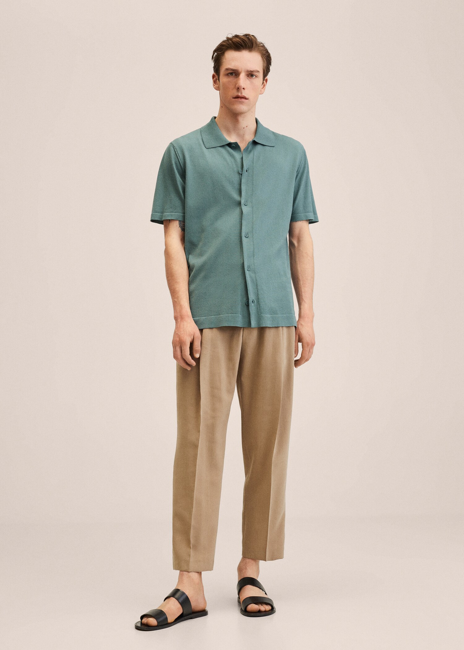 Chemise manches courtes maille - Plan général