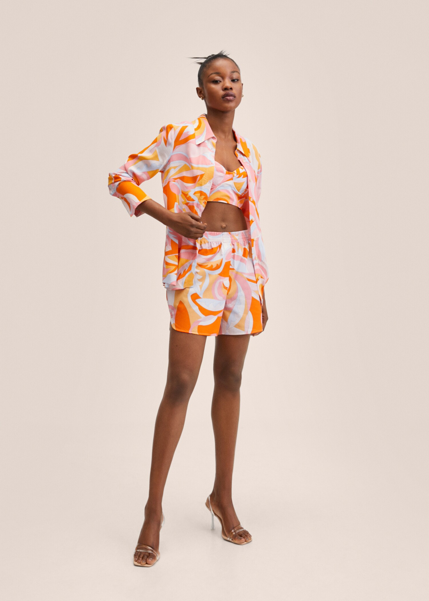Printed flowy shirt - General plane