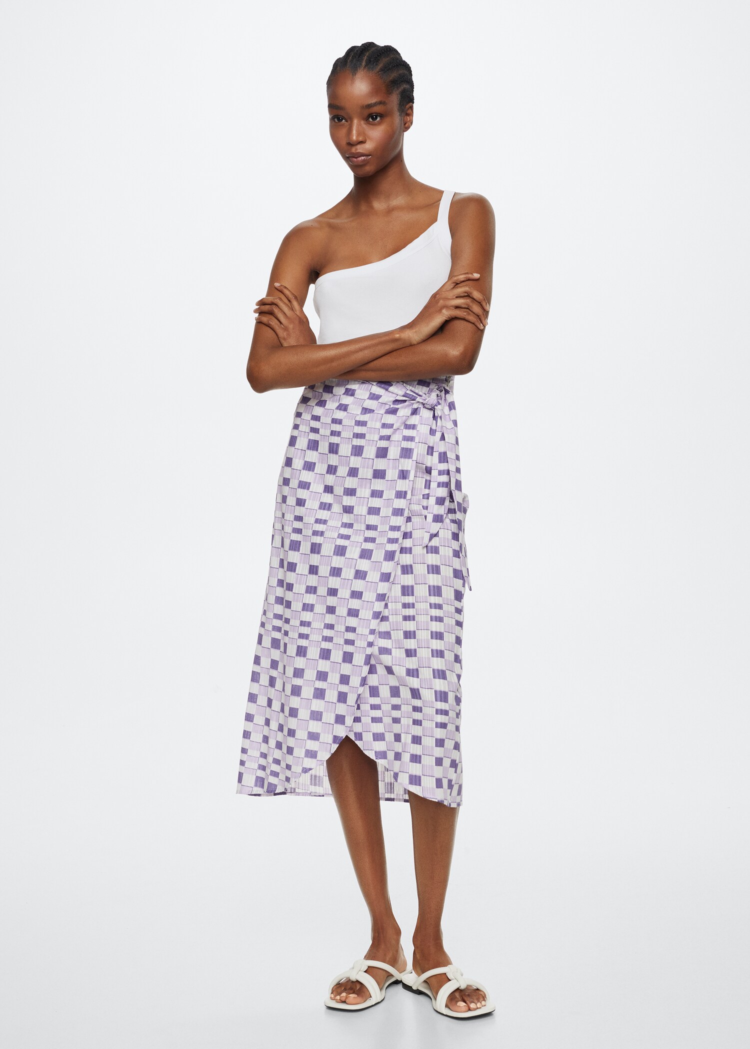 Geometric print skirt - General plane