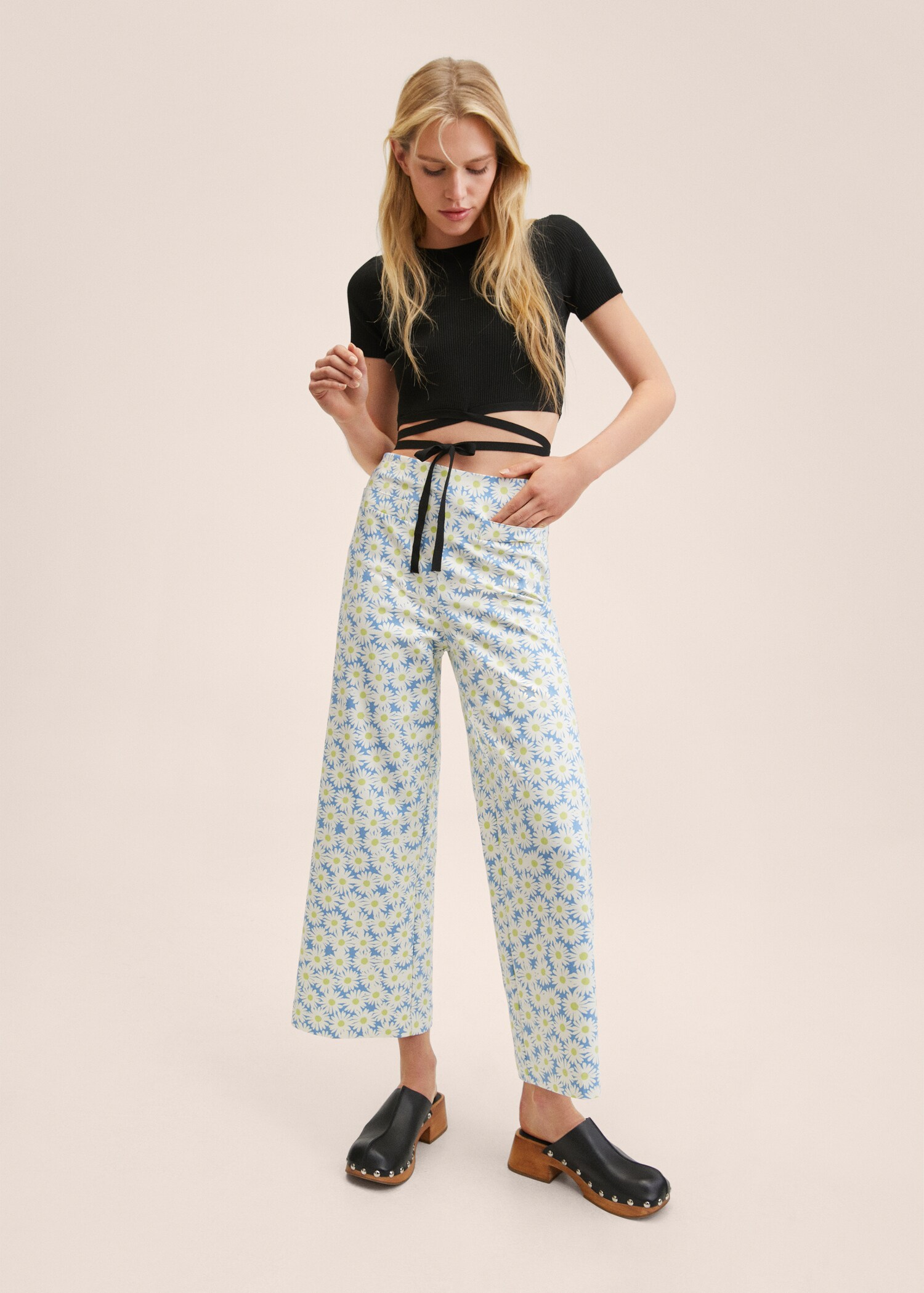 Gemusterte Culotte-Hose - Allgemeine Ansicht