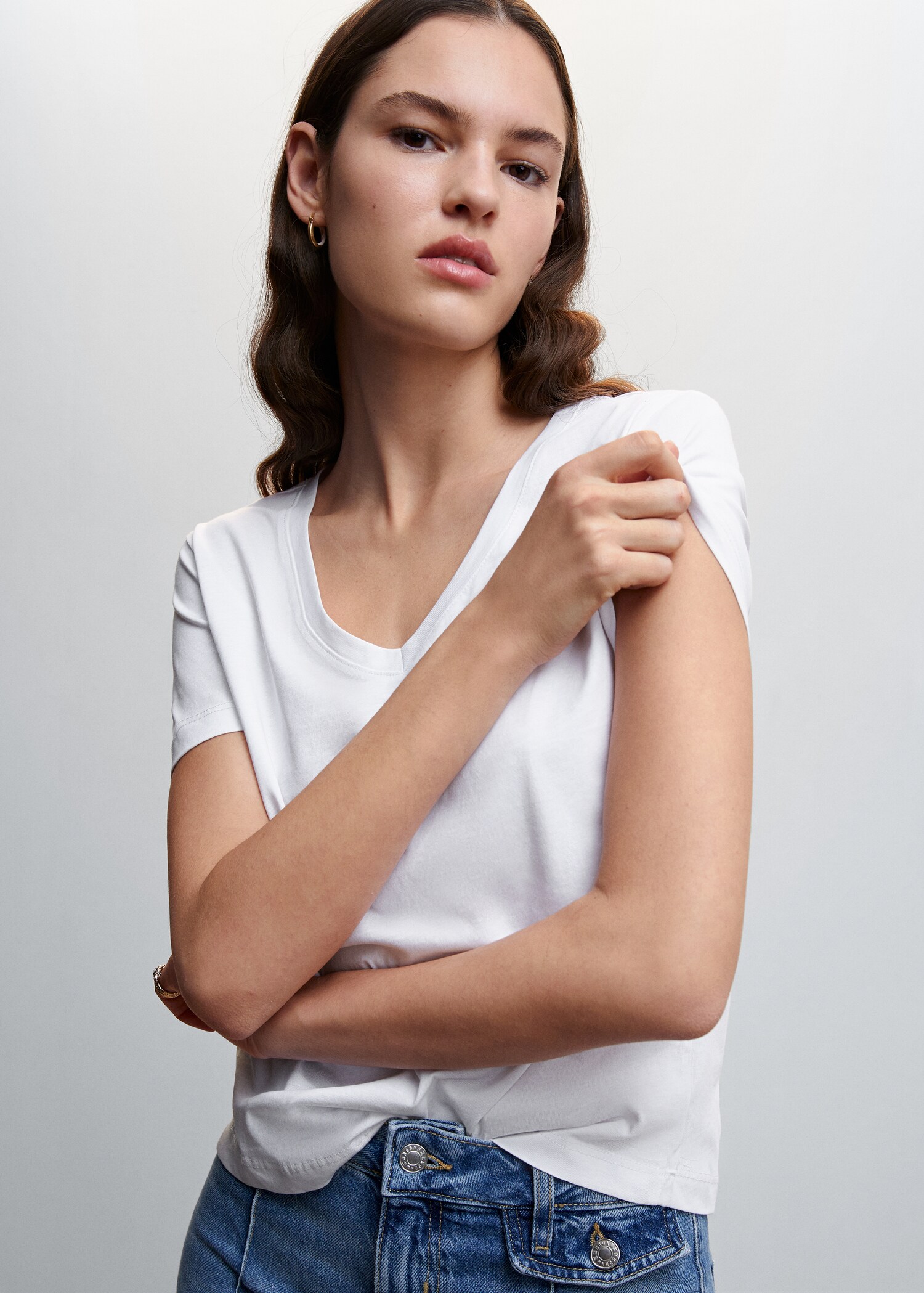Essential cotton-blend T-shirt - Details of the article 1